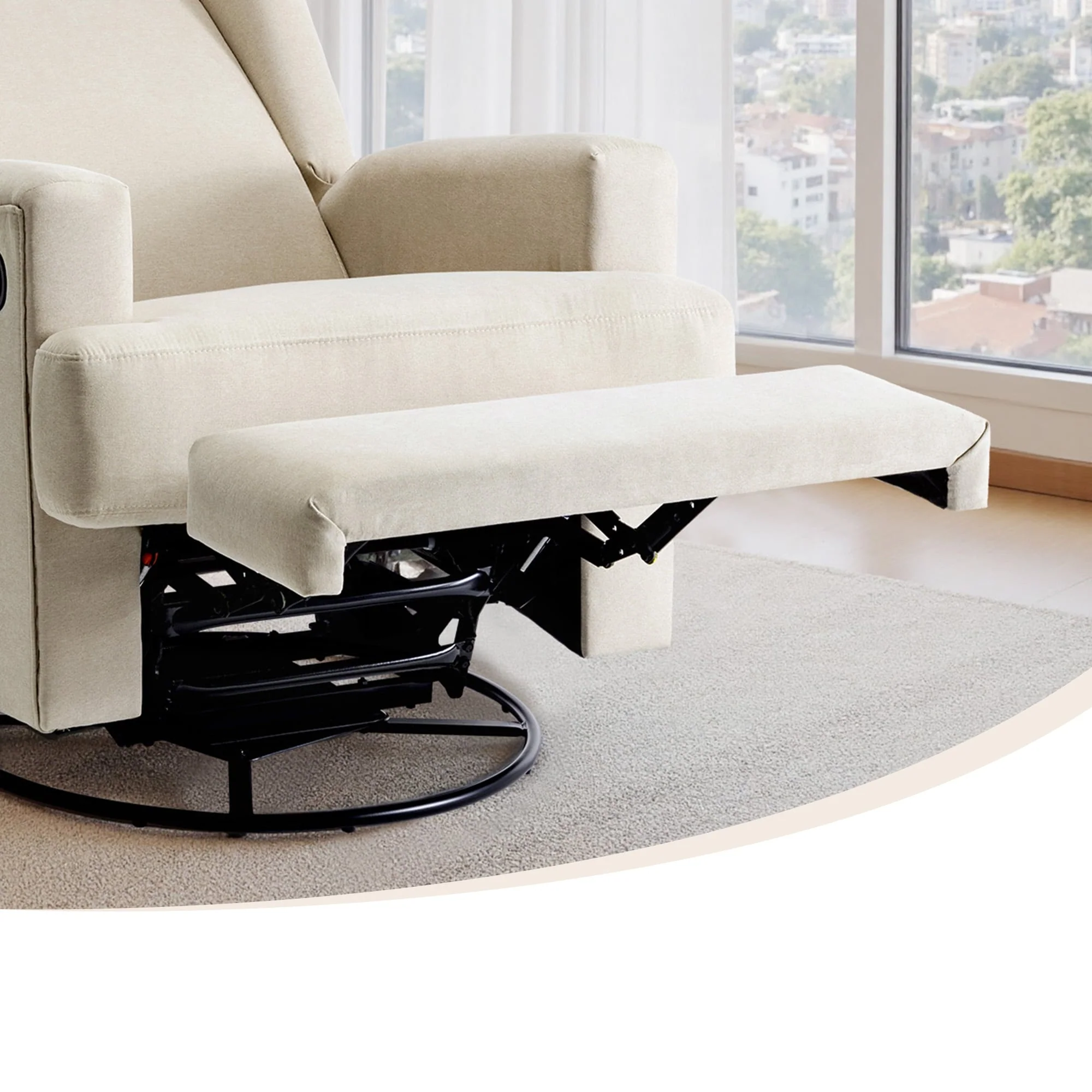 Swivel Wingback Glider Rocker Nursery Recliner Chair