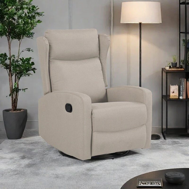 360�� Swivel Rocker Recliner Chair with 3?Position Back & Rocking