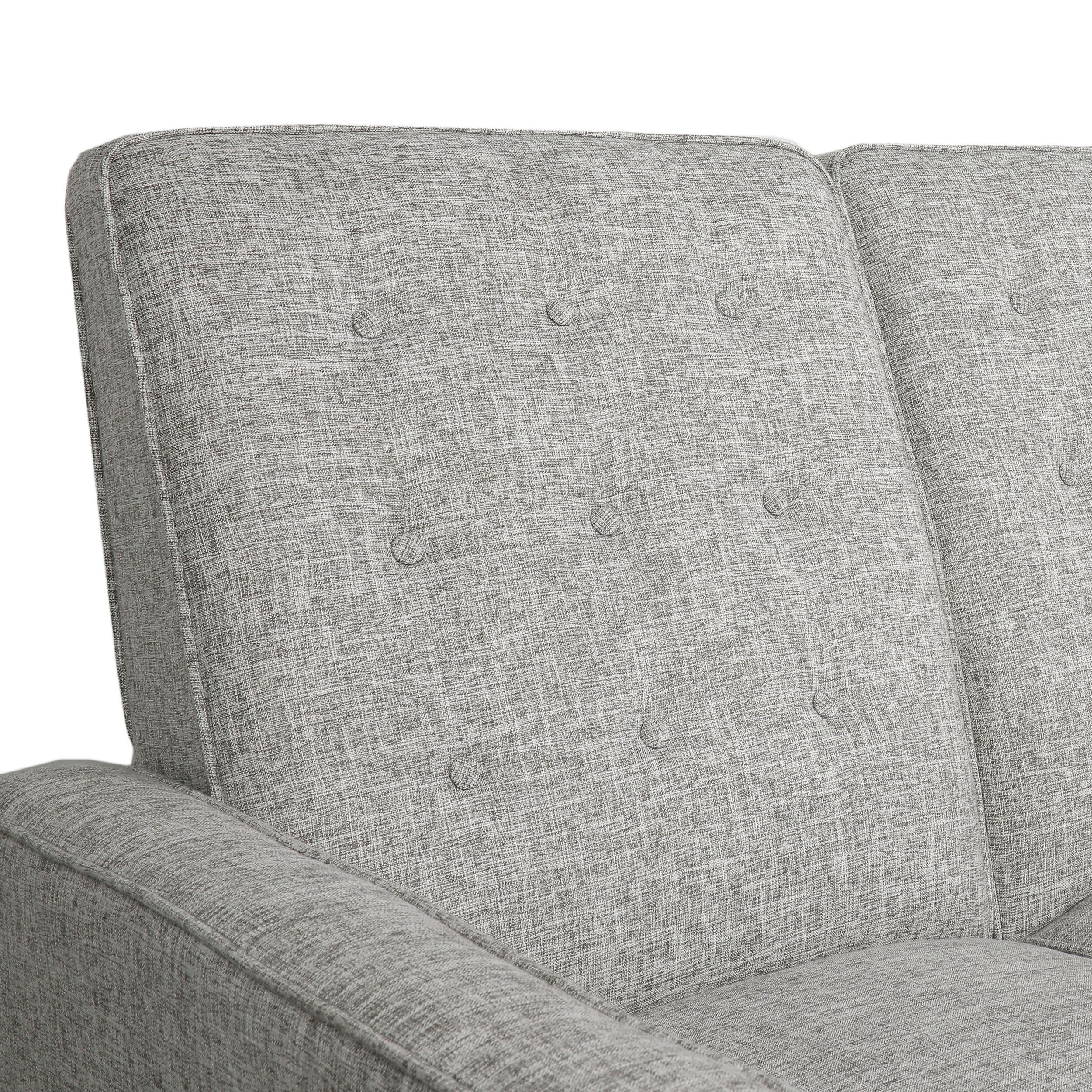 Denison Upholstered Loveseat Pushback Recliner by Christopher Knight Home