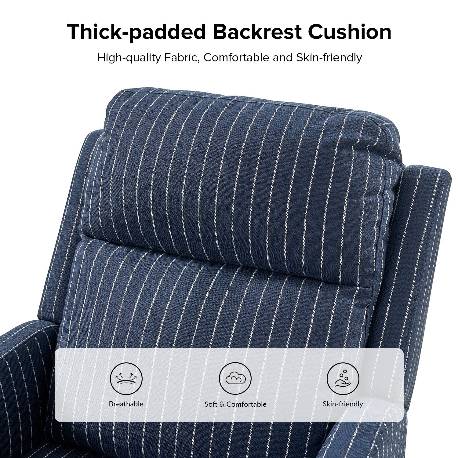 Diana Modern Polyester 360-degree Swivel Rocker Recliner by HULALA HOME