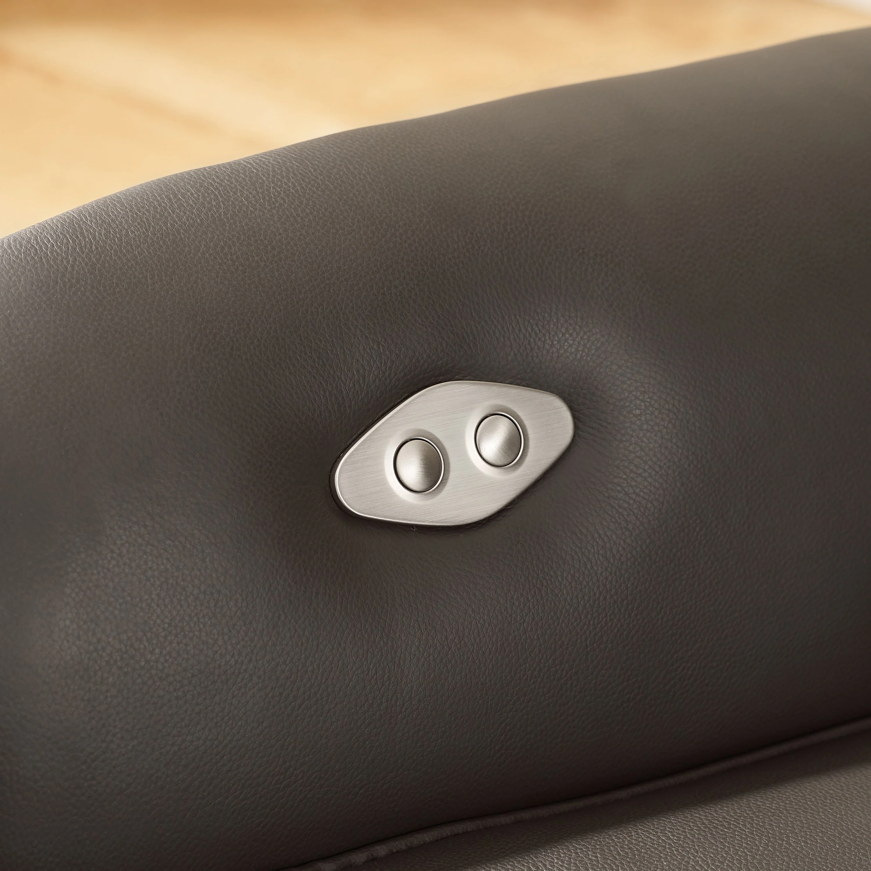 Art Leon Swivel Top Grain Leather Power Recliner Chair