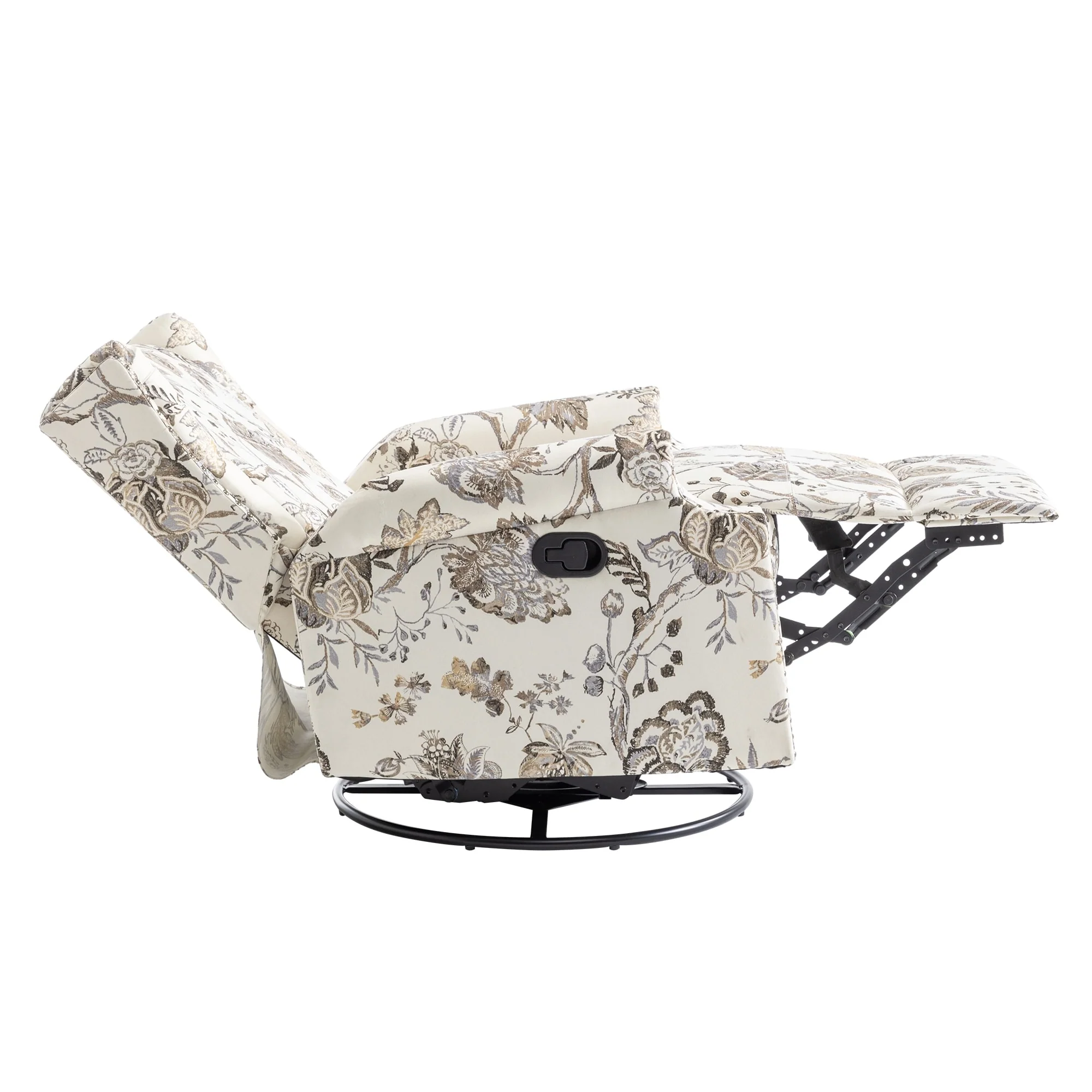 29'' W Pattern Swivel Glider Manual Push Back Recliner Chair Set of 2