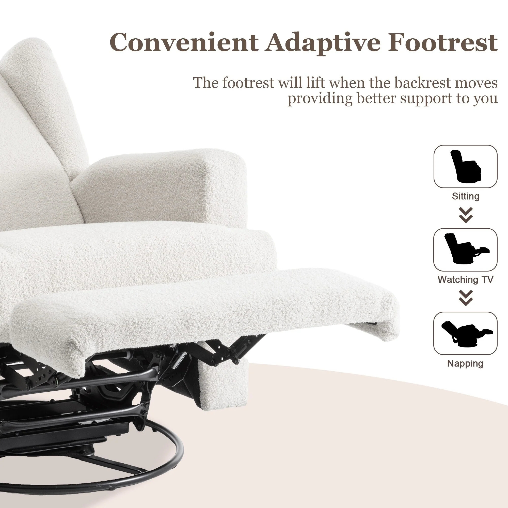 31'' W Manual Glider Swivel Glider Rocker Recliner Nursery Set of 2