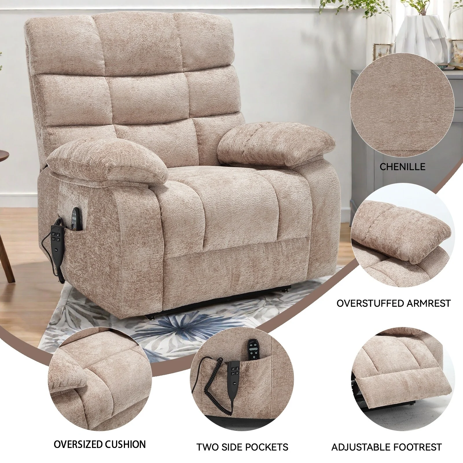 Lift Recliner Chair Heat Massage