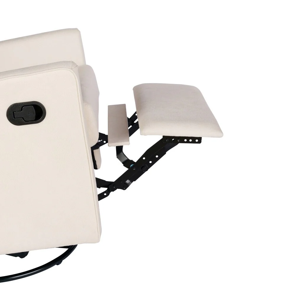 Classic Upholstered Manual Recline Rocking Swivel Glider Chair