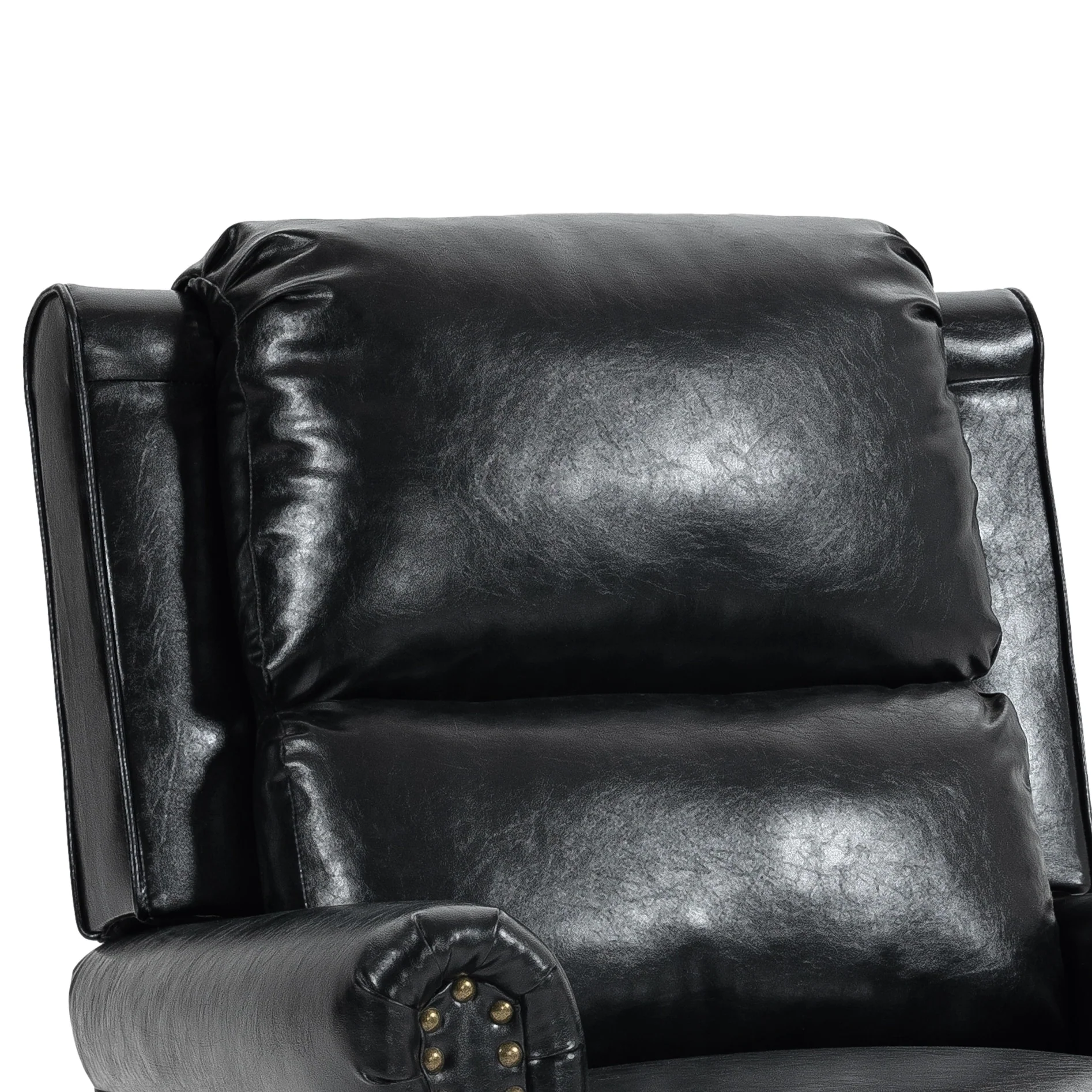 2 Set Manual Pushback Recliner Chair with Nailhead Trim