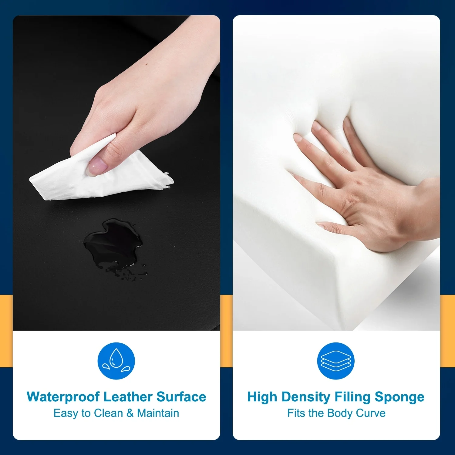 Nell Black 2-Point Massage Recliner Faux Leather Chair by Furniture of America