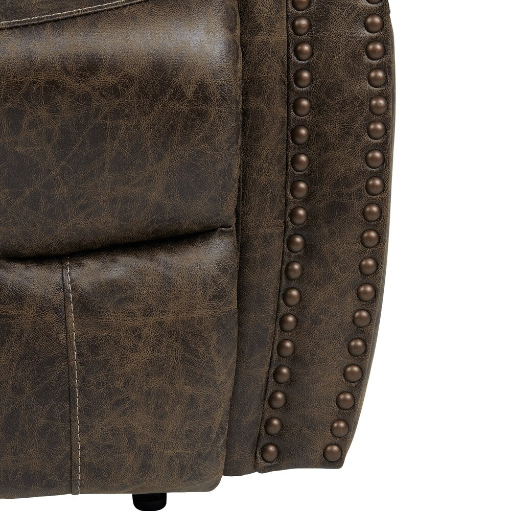 Copper Grove Dilsen Extra Large Rolled Arm Wall Hugger Recliner Chair