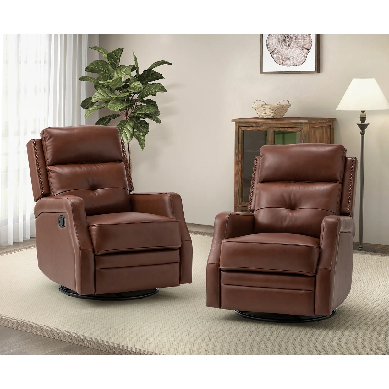 Beatriz Living Room Recliner Set Of 2 with Metal Base
