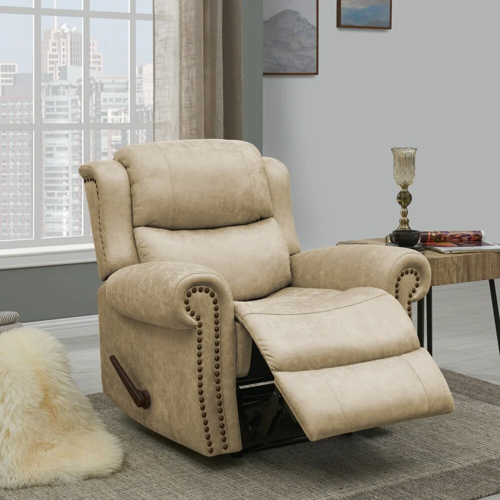 Copper Grove Dilsen Extra Large Rolled Arm Wall Hugger Recliner Chair