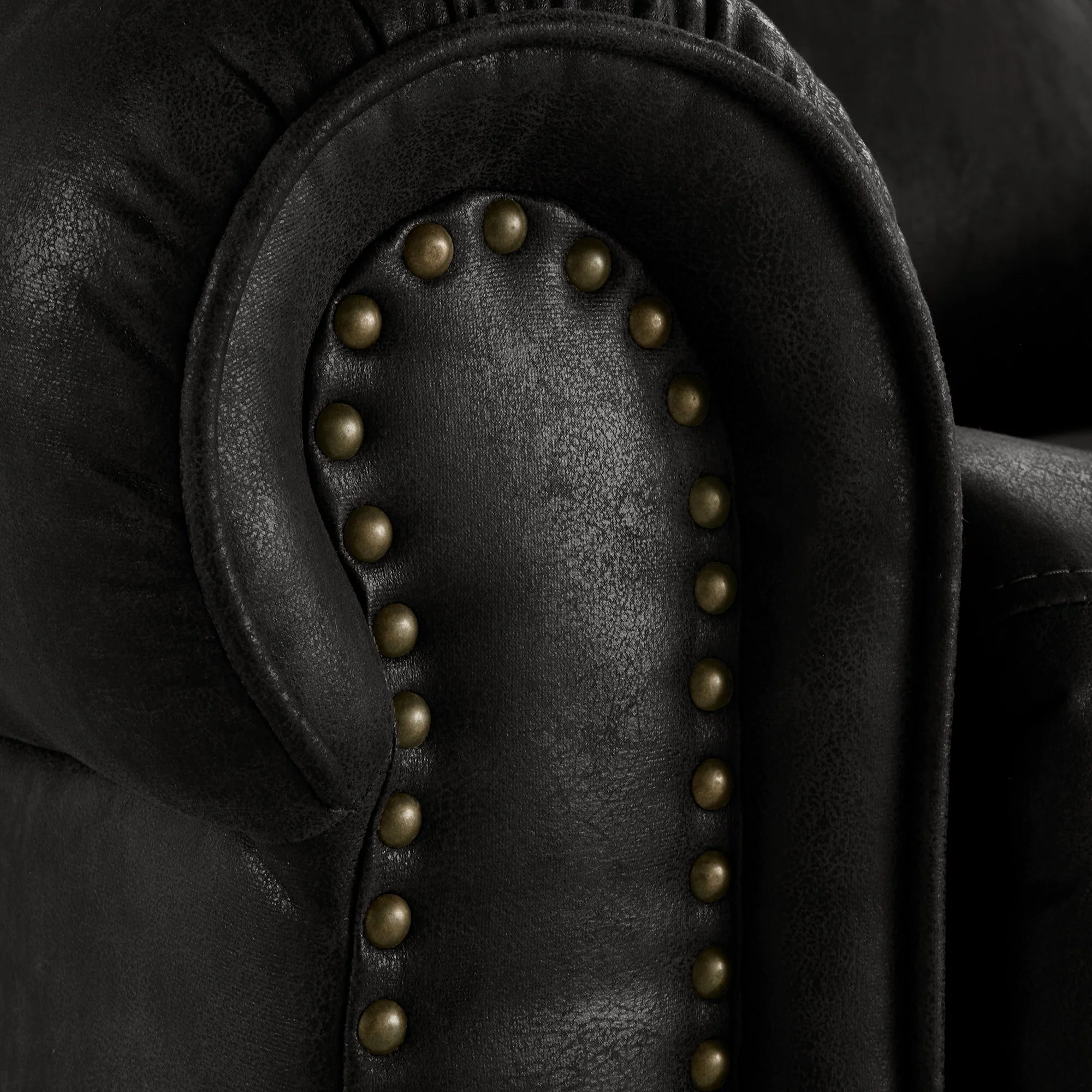 Monroe Polished Microfiber Nailhead Swivel Glider Recliner by iNSPIRE Q Classic