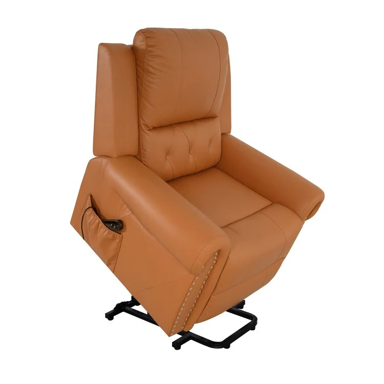Air Leather Premium Studded Power Lift Recliner Chair with Footrest Reclining Chair with Remote Control