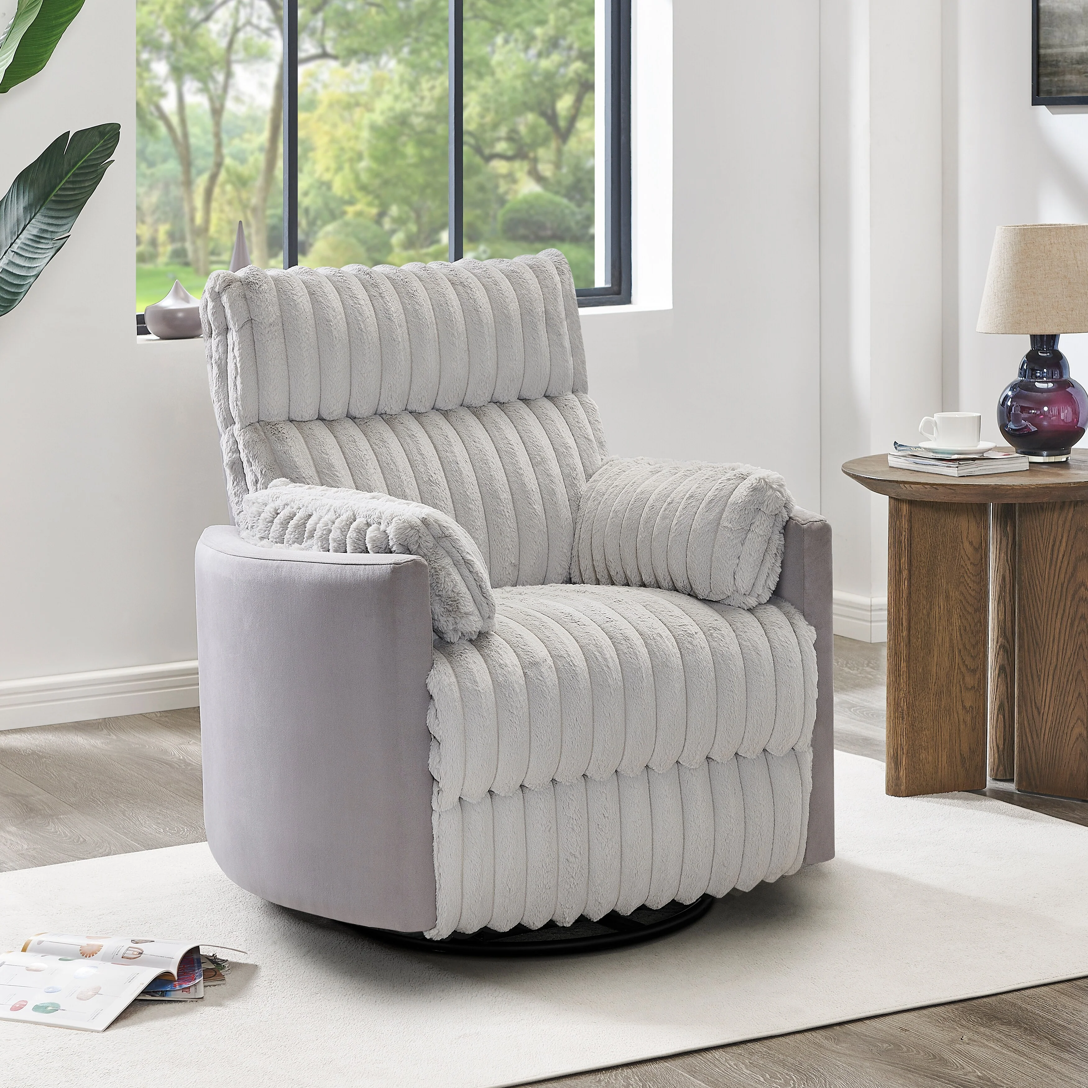 Wide Wale Corduroy Upholstery Manual Recliner