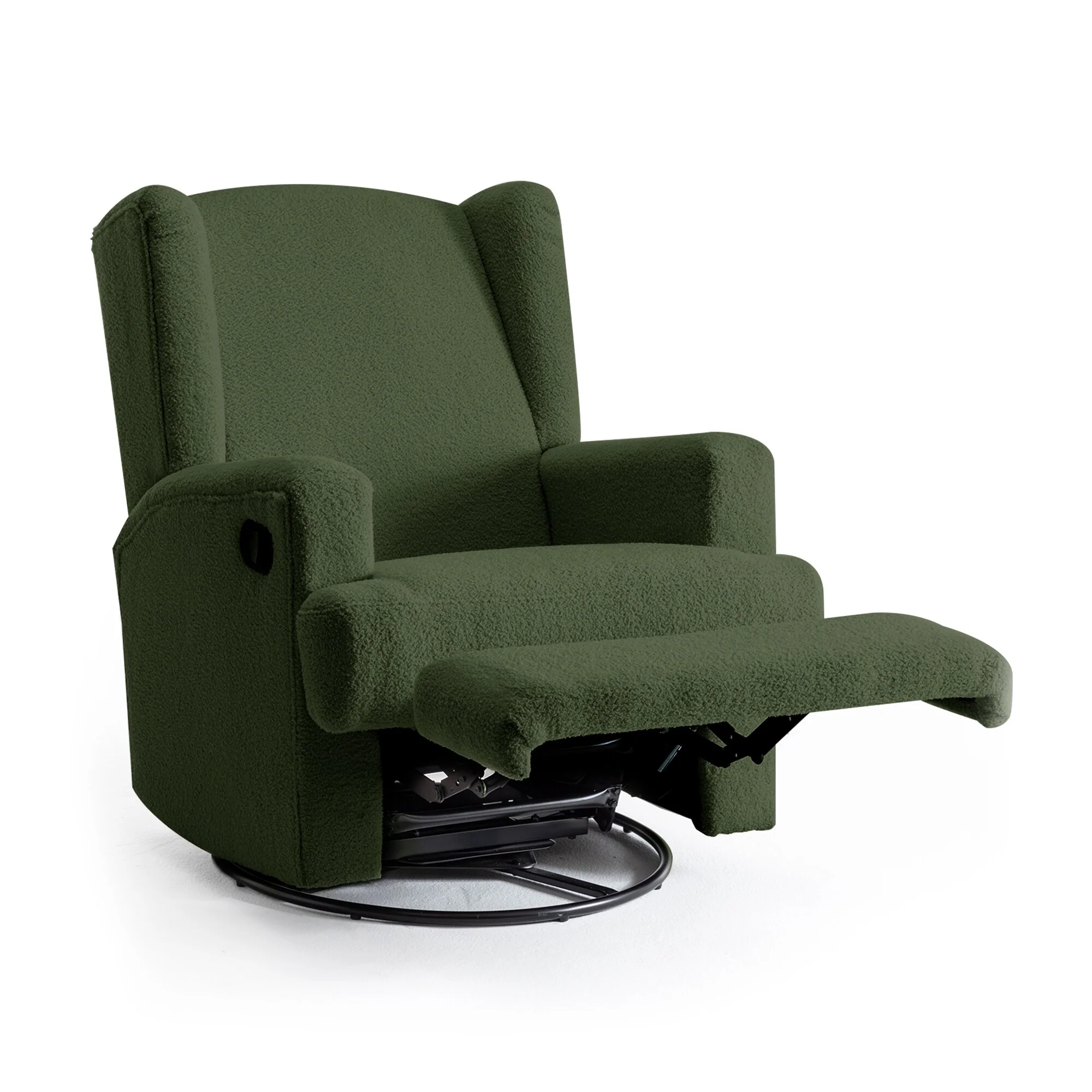 31'' W Wingback Manual Glider Swivel Rocker Recliner Nursery Chair