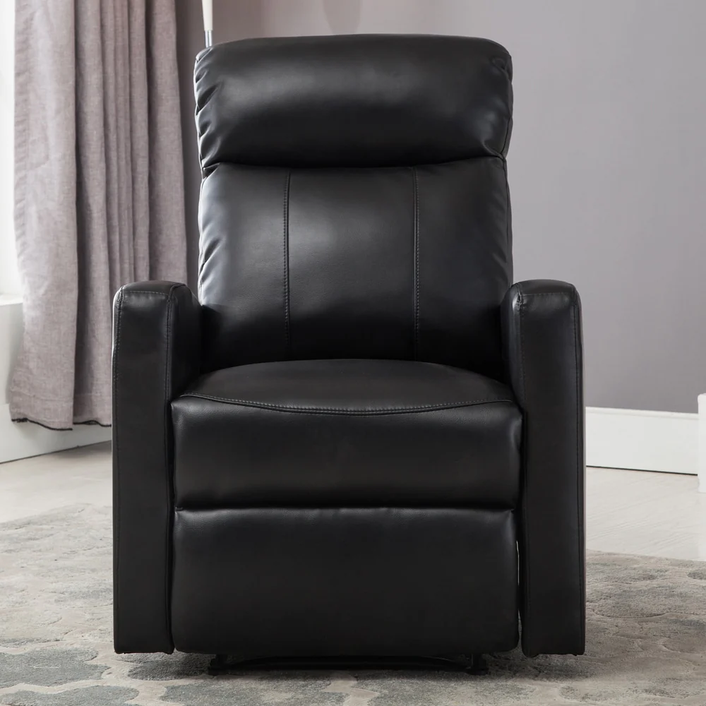 AC Pacific Modern Faux Leather Small Powered Reading Recliner