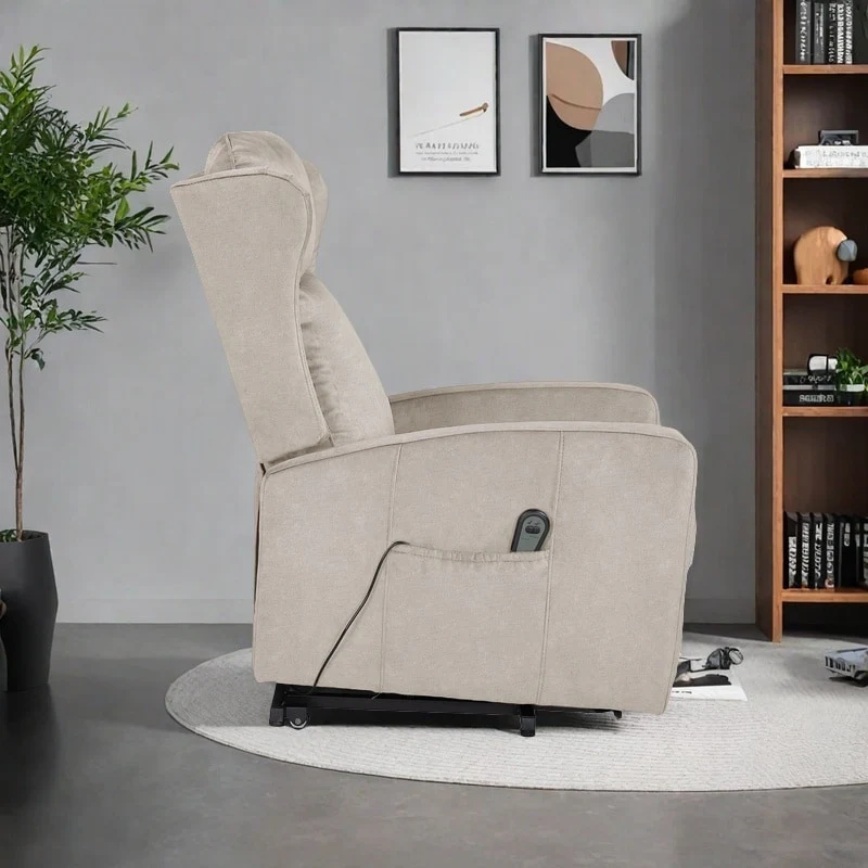 Electric Power Lift Recliner Chair, with Remote, Comfortable Support for Back, Lumbar & Legs, Easy Stand Assist, Side Pocket