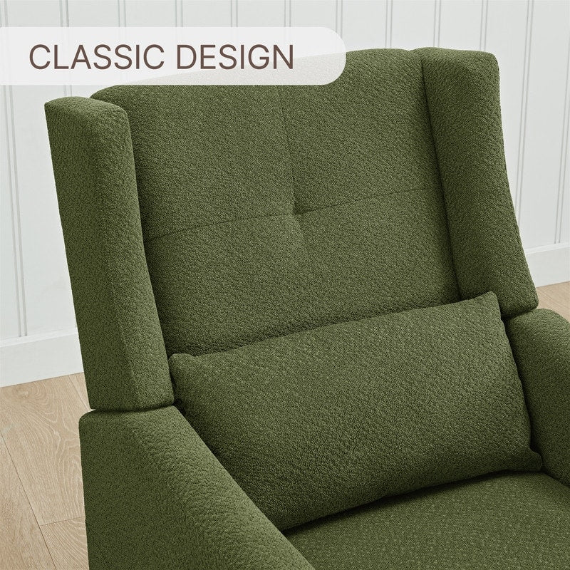 Lincoln Manual Swivel Glider Recliner with Lumbar Pillow