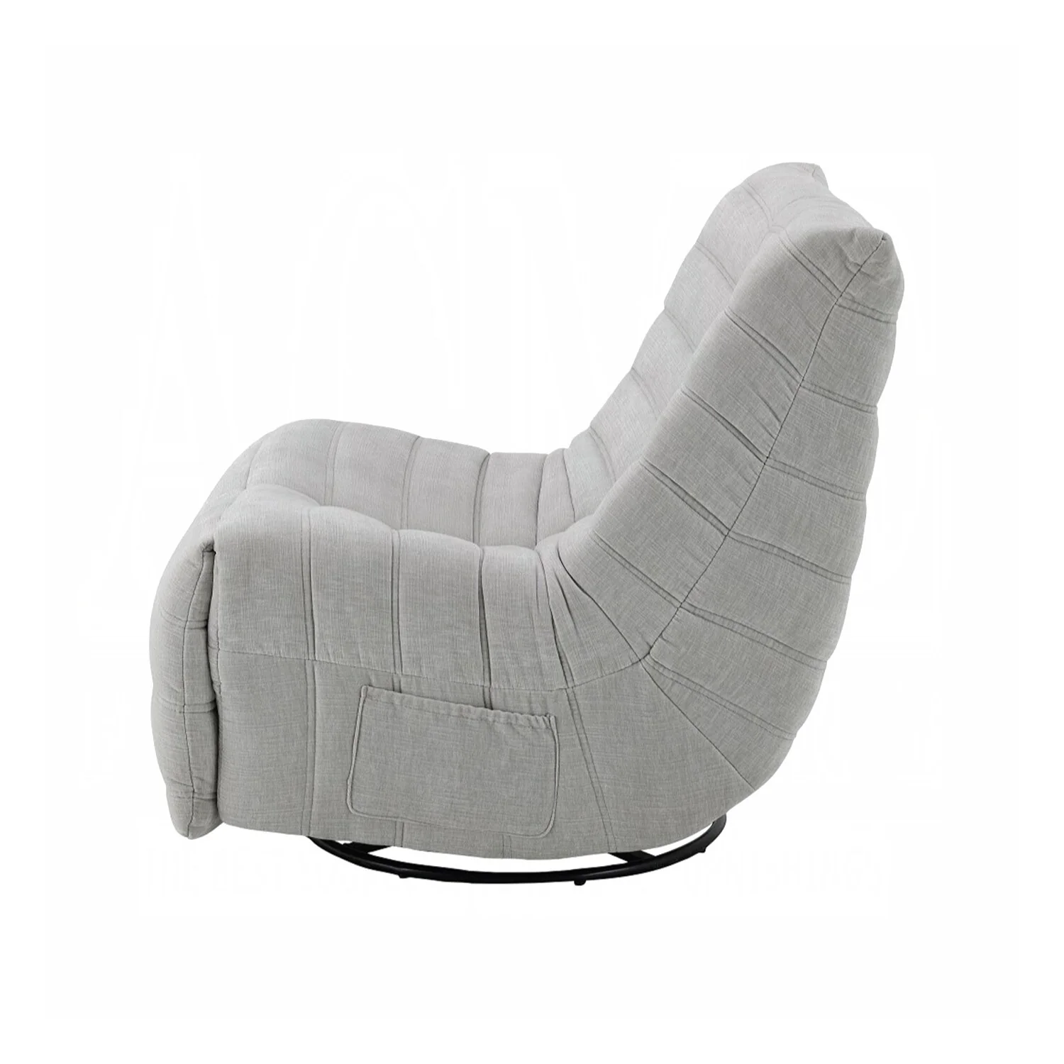 Chenille Upholstered Manual Recliner with Swivel