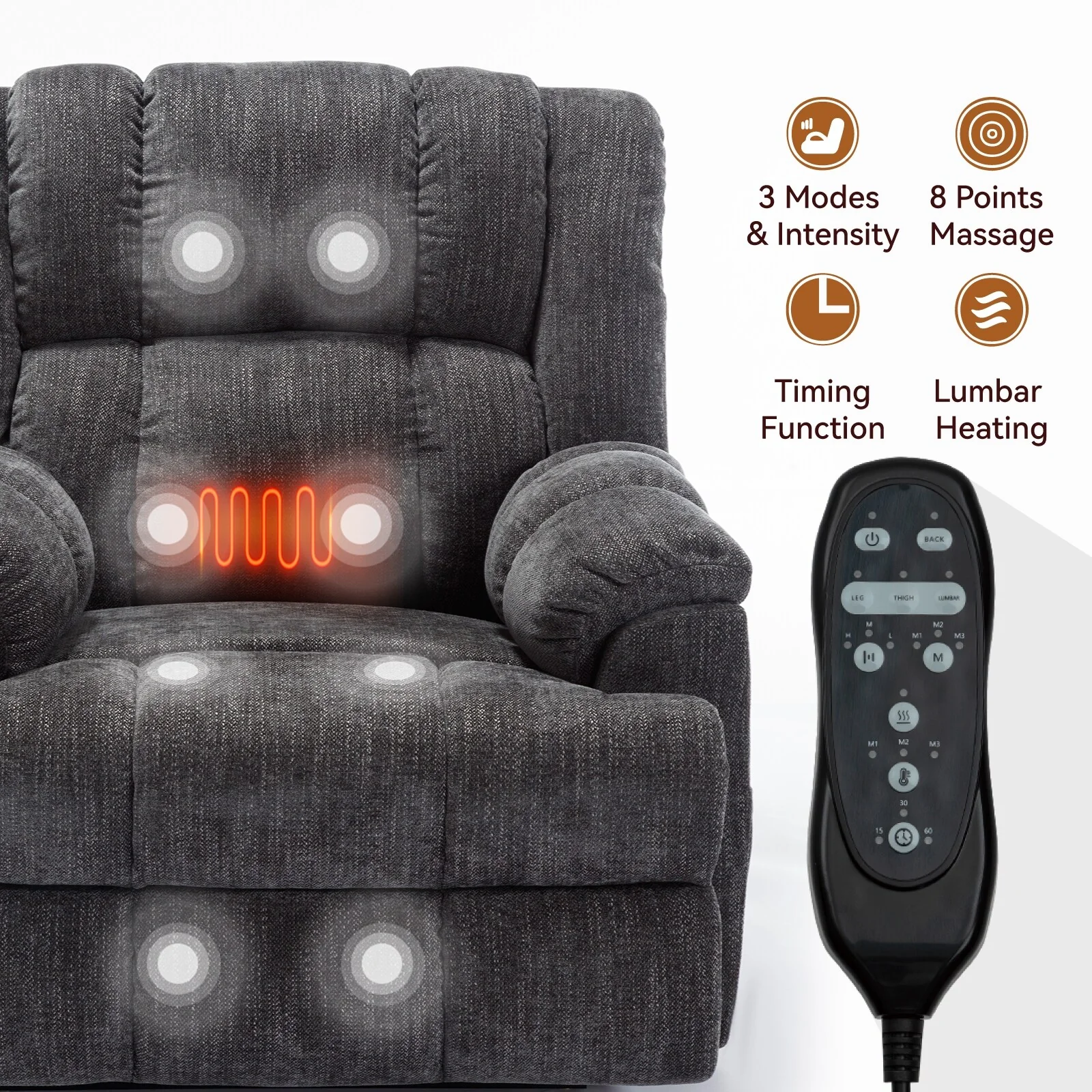 Electric Power Lift Recliners with Power-Remote