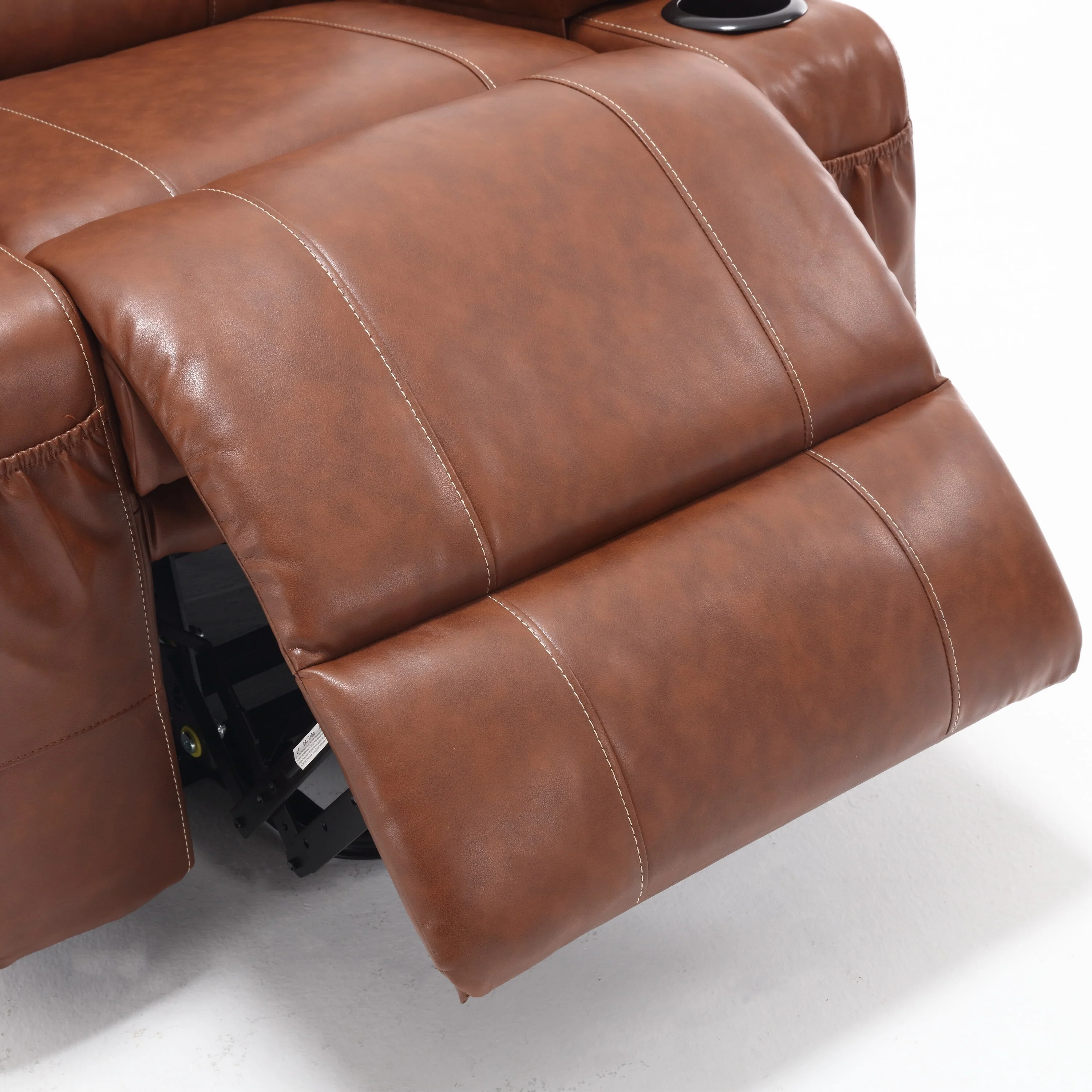 PU Leather Power Lift Recliner with Massage, Heating & Cup Holders