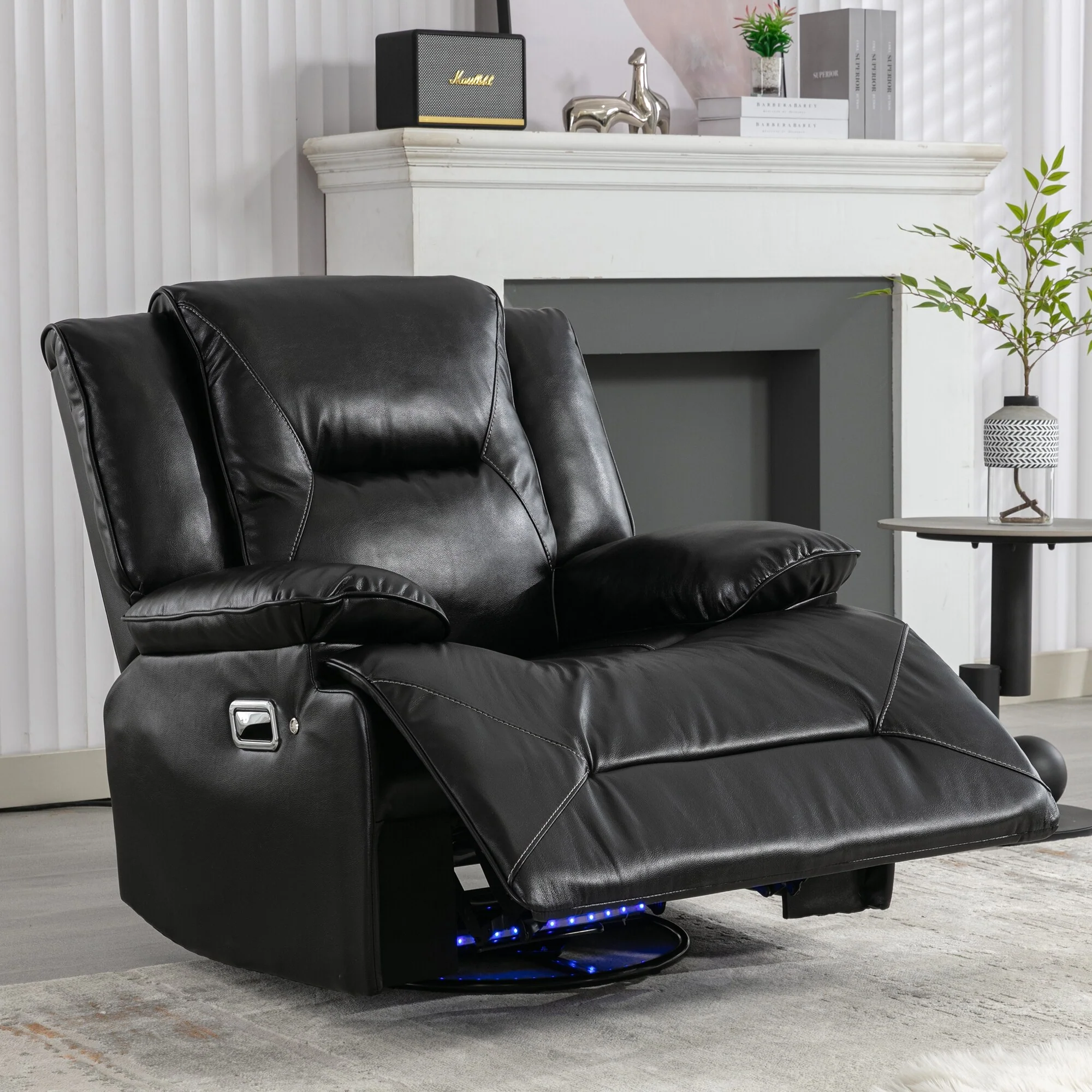 360�� Swivel and Rocking Home Theater Recliner