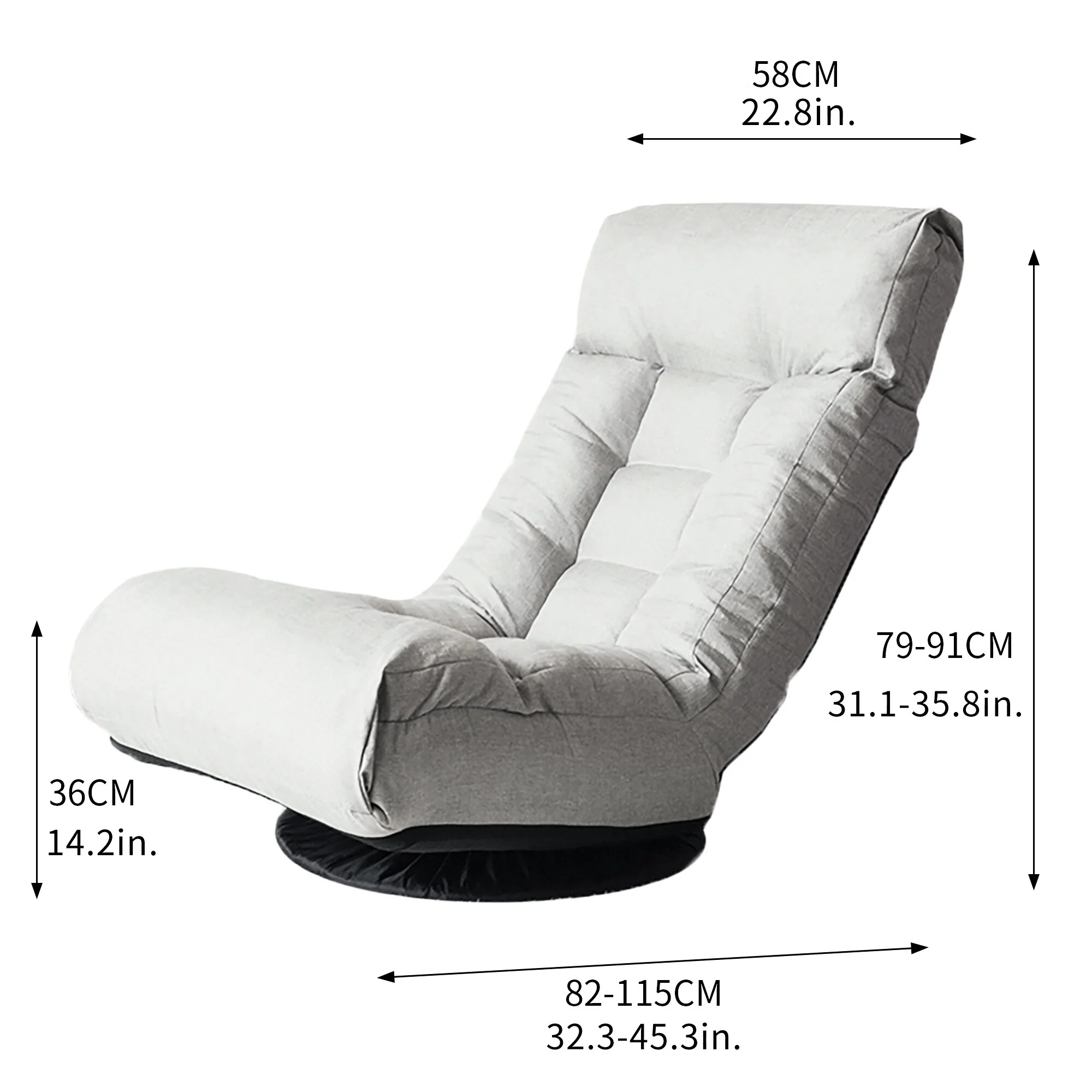 Upholstered Armless Recliner Set with Ottoman and Adjustable Headrest