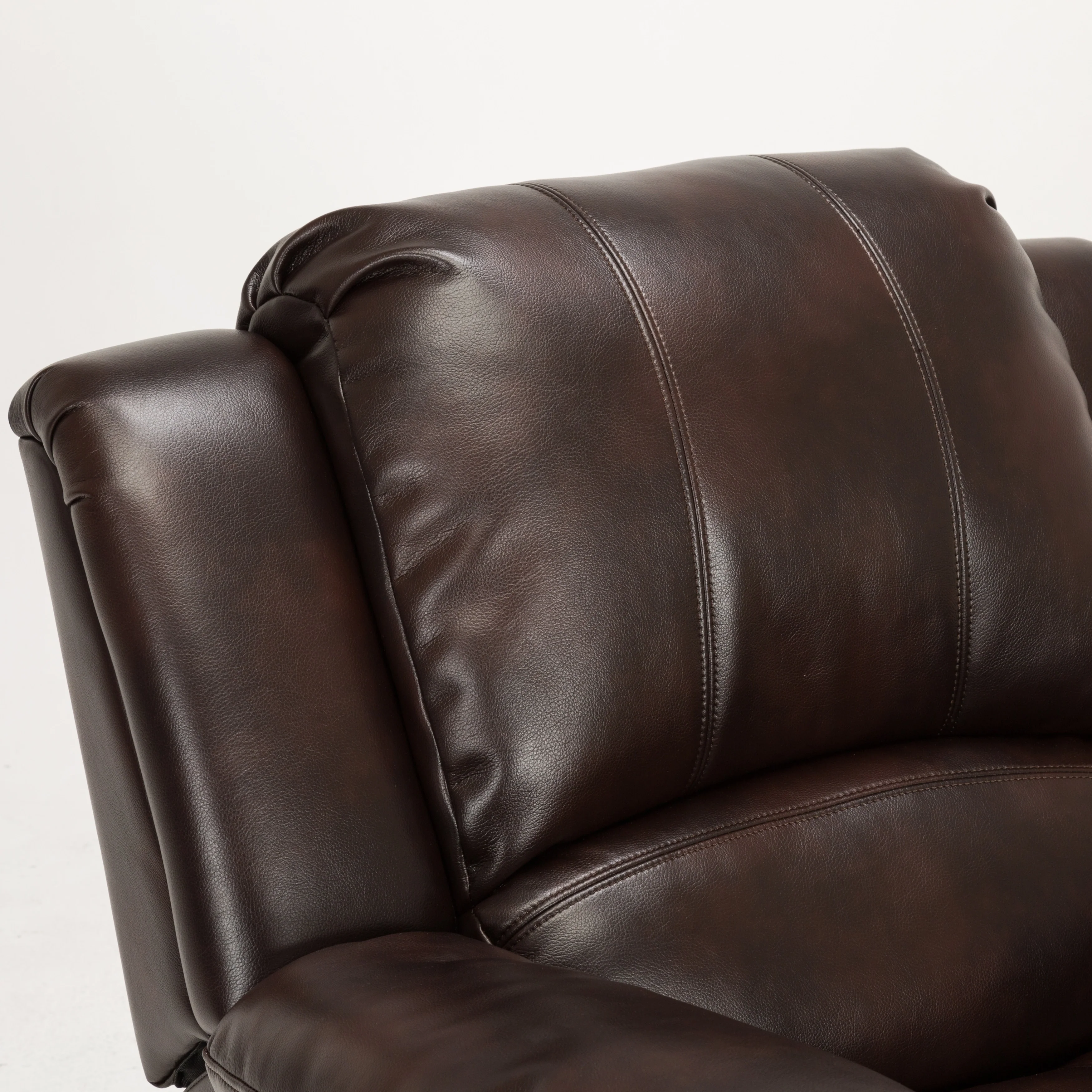 Leather Gel Glider Recliner with Sturdy Wood Frame  Heavy Duty Steel Mechanism