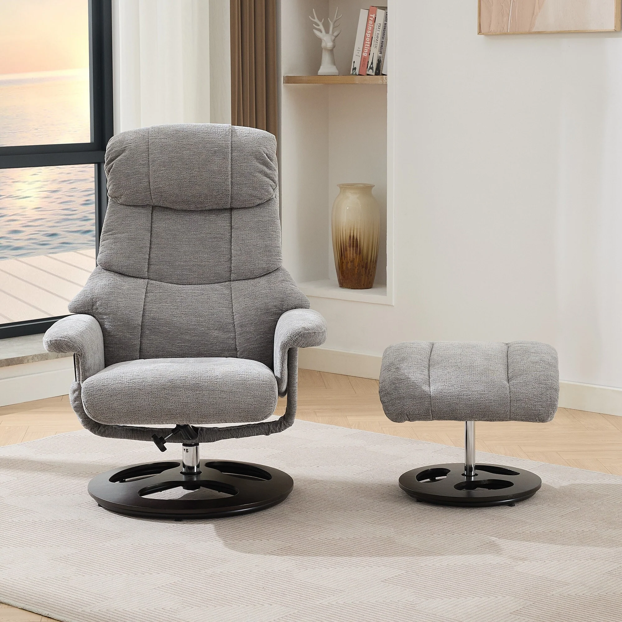 Ergonomic Recliner Chair with Ottoman