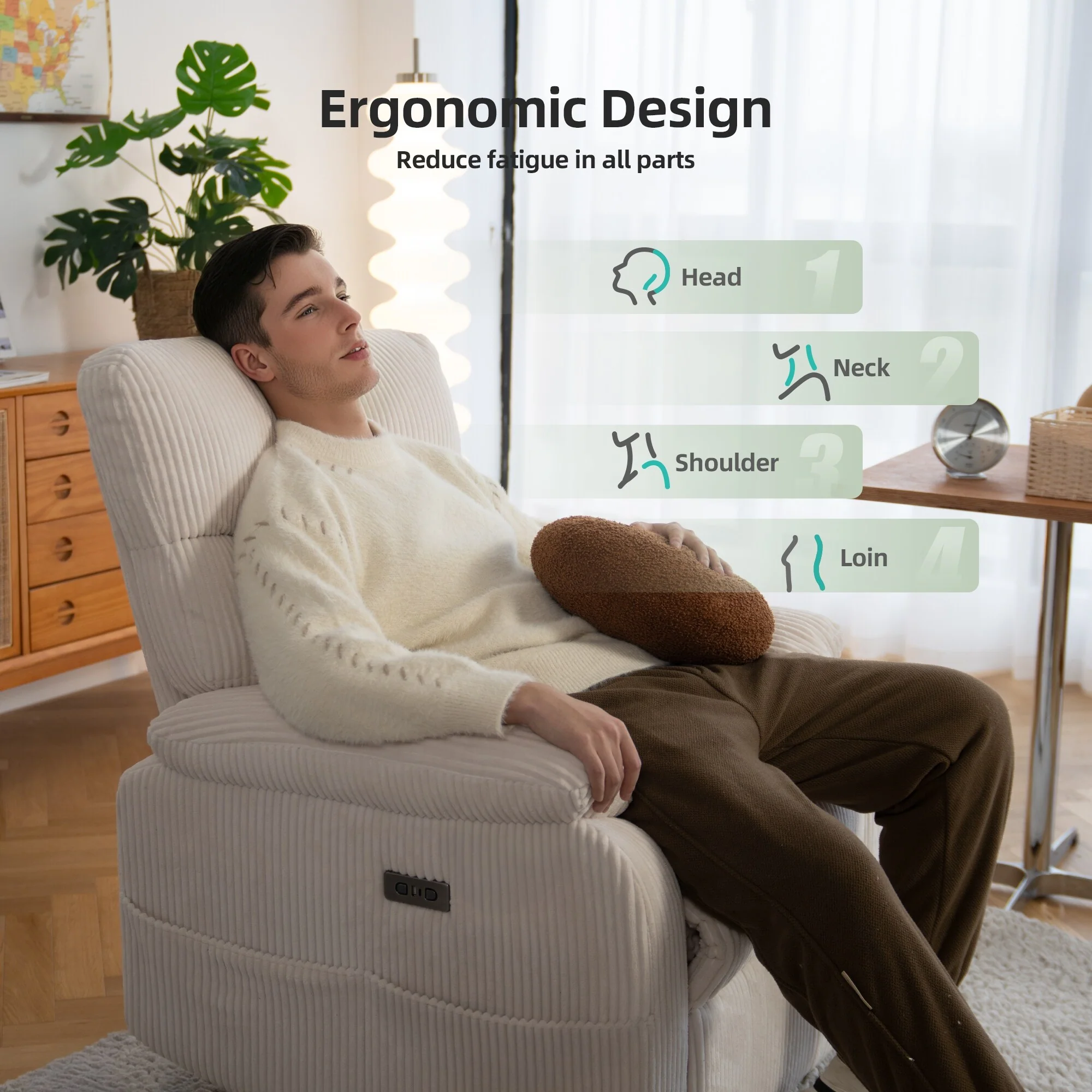 Zero?Gravity Power Recliner Chair with USB & Ergonomic Design