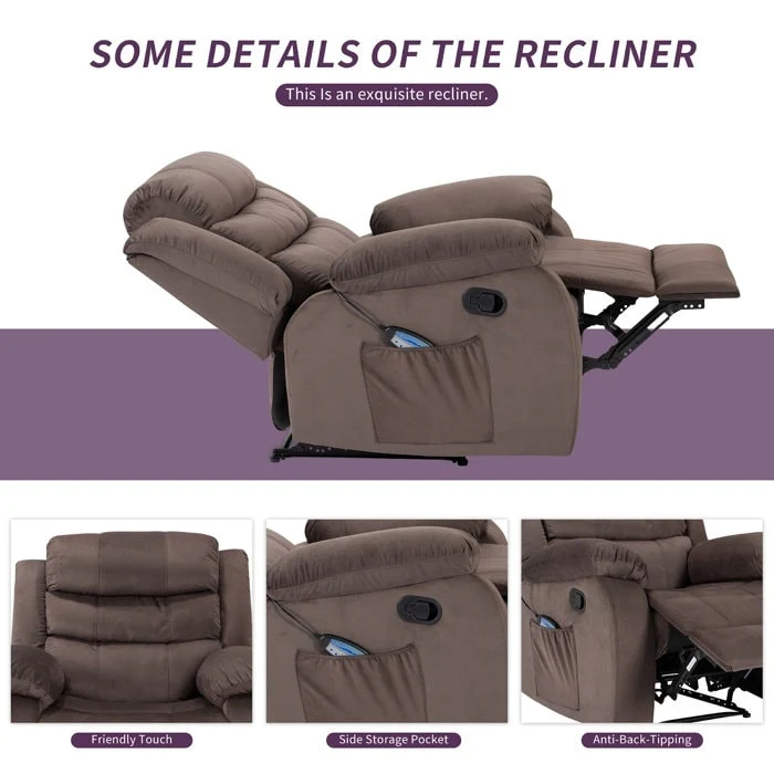 Cushioned Massage Chair with Heating Function