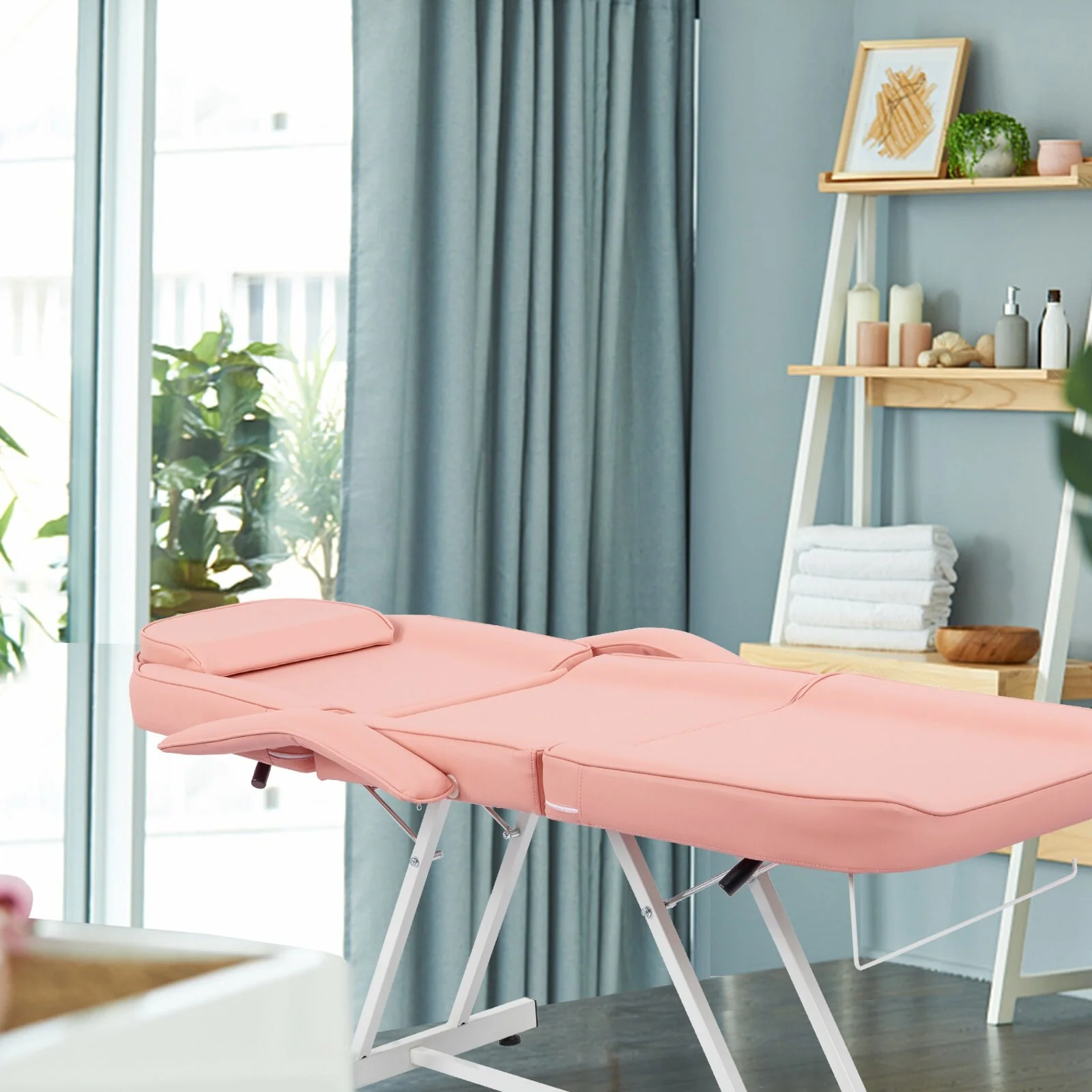 73 Adjustable Beauty Salon Spa Massage Bed Tattoo Chair with Stool