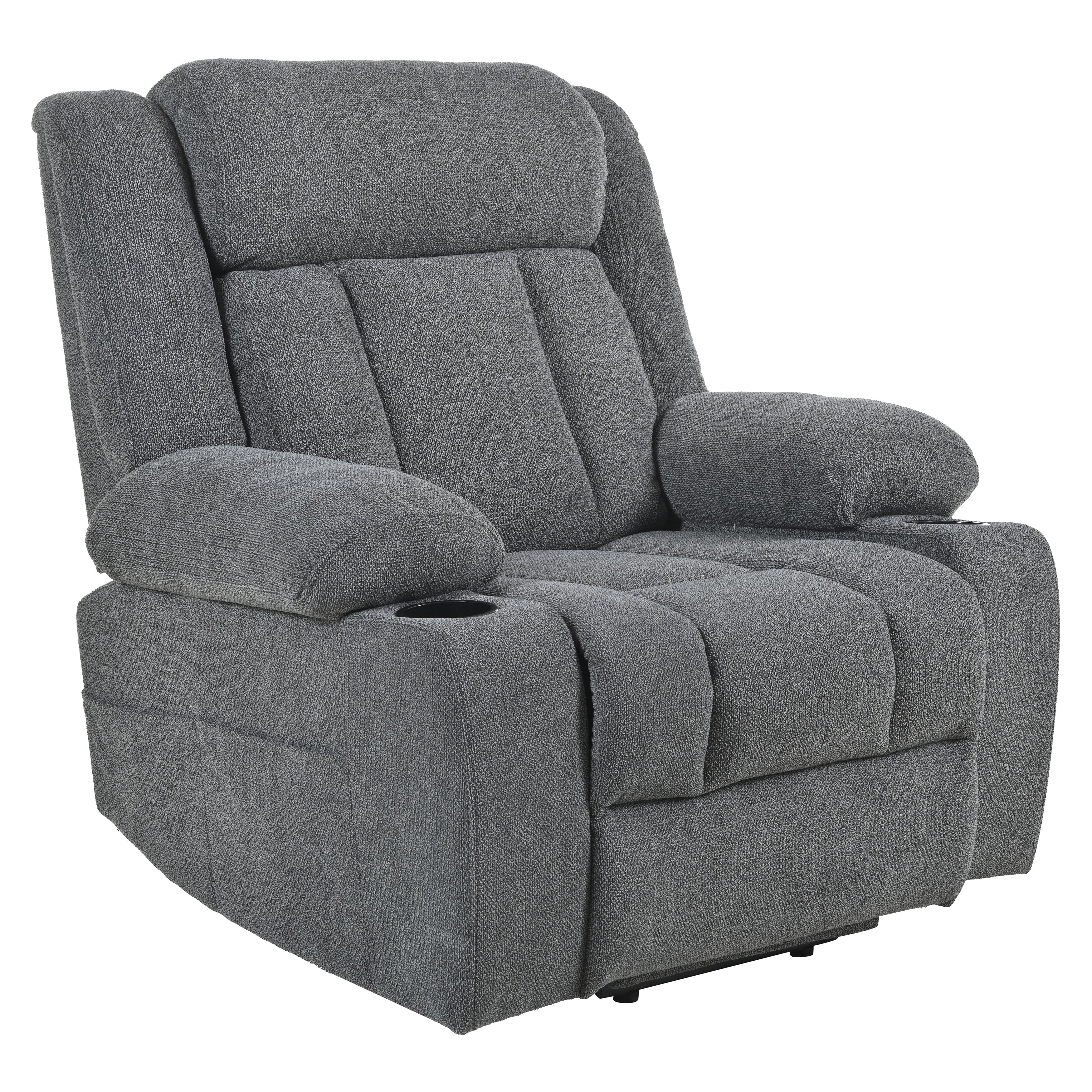 Velvet Power Lift Recliner with Footrest & Pocket