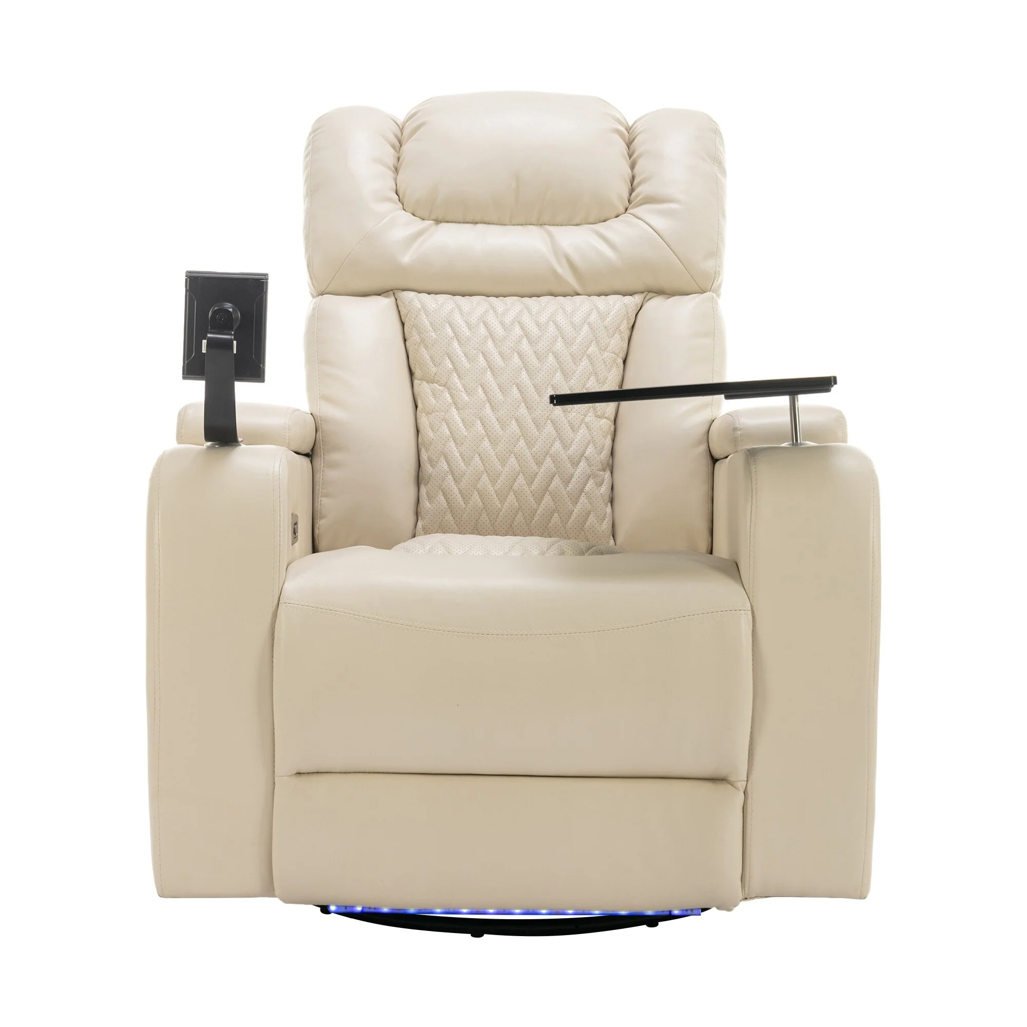 Power Recliner Chair with 270�� Swivel, Tray, USB & Cup Holders