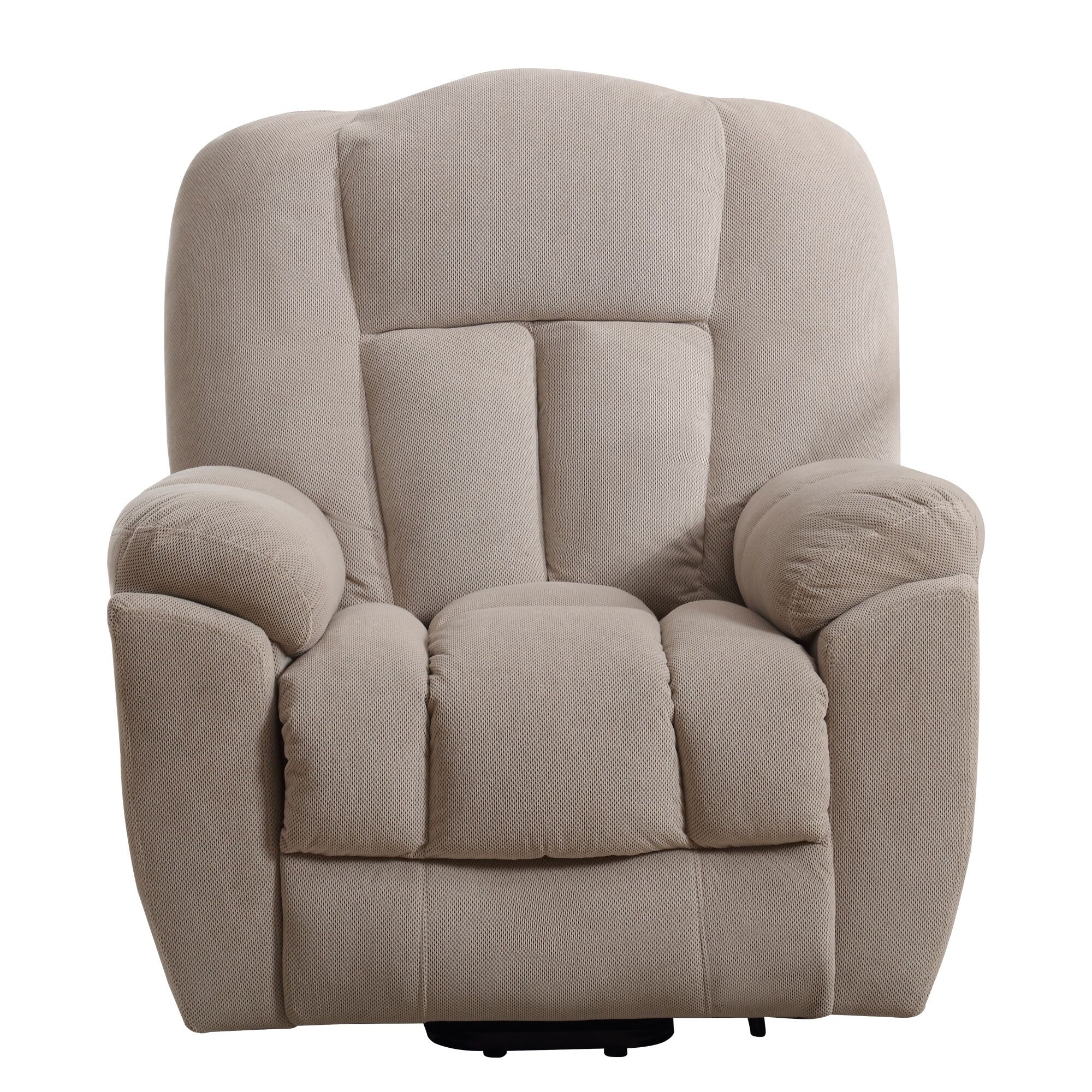 Grey Electric Power Lift Recliner with Heating, Massage, Infinite Positions, USB Charging, and Convenient Side Pockets