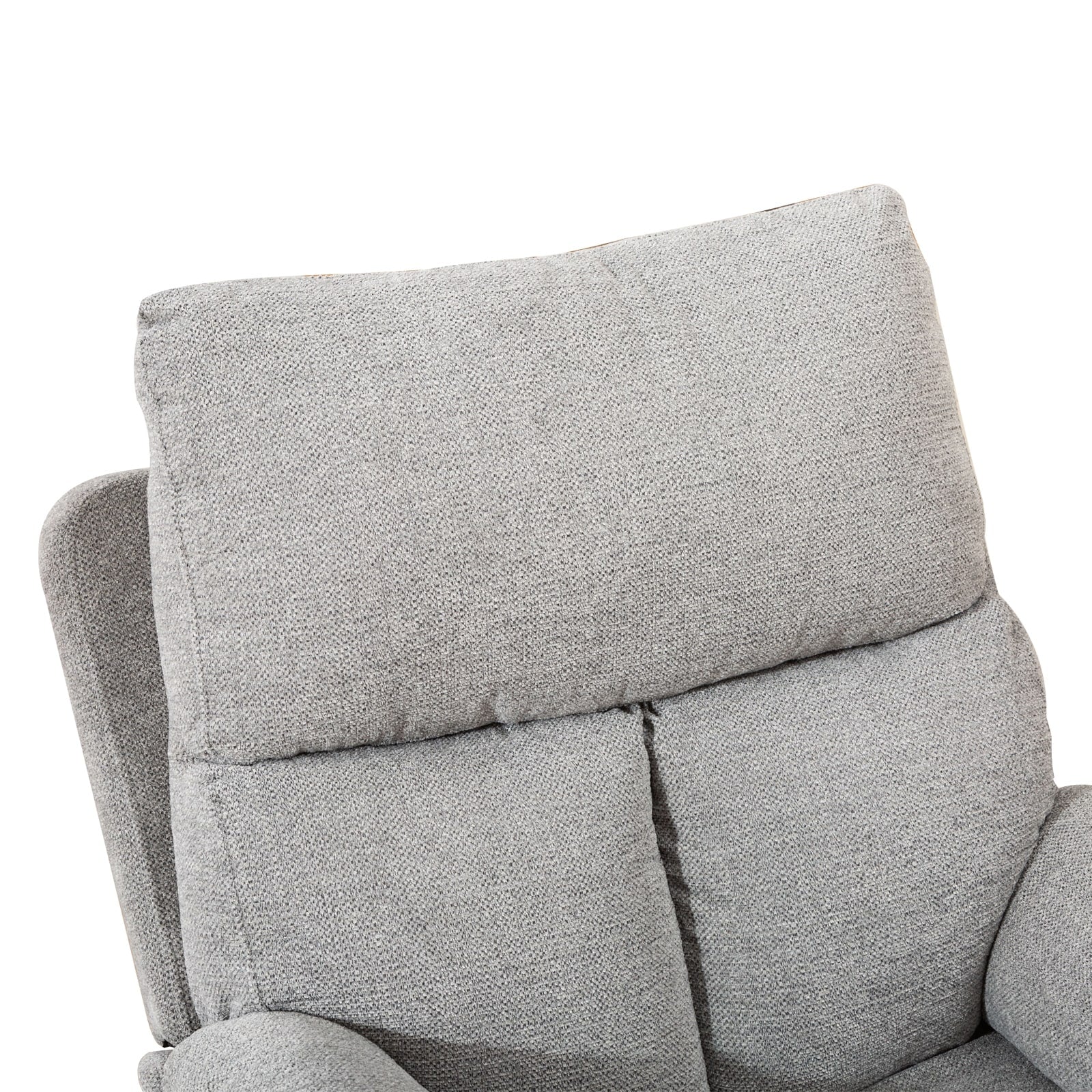 Fabric Overstuffed Swivel Rocker Manual Recliner Chair