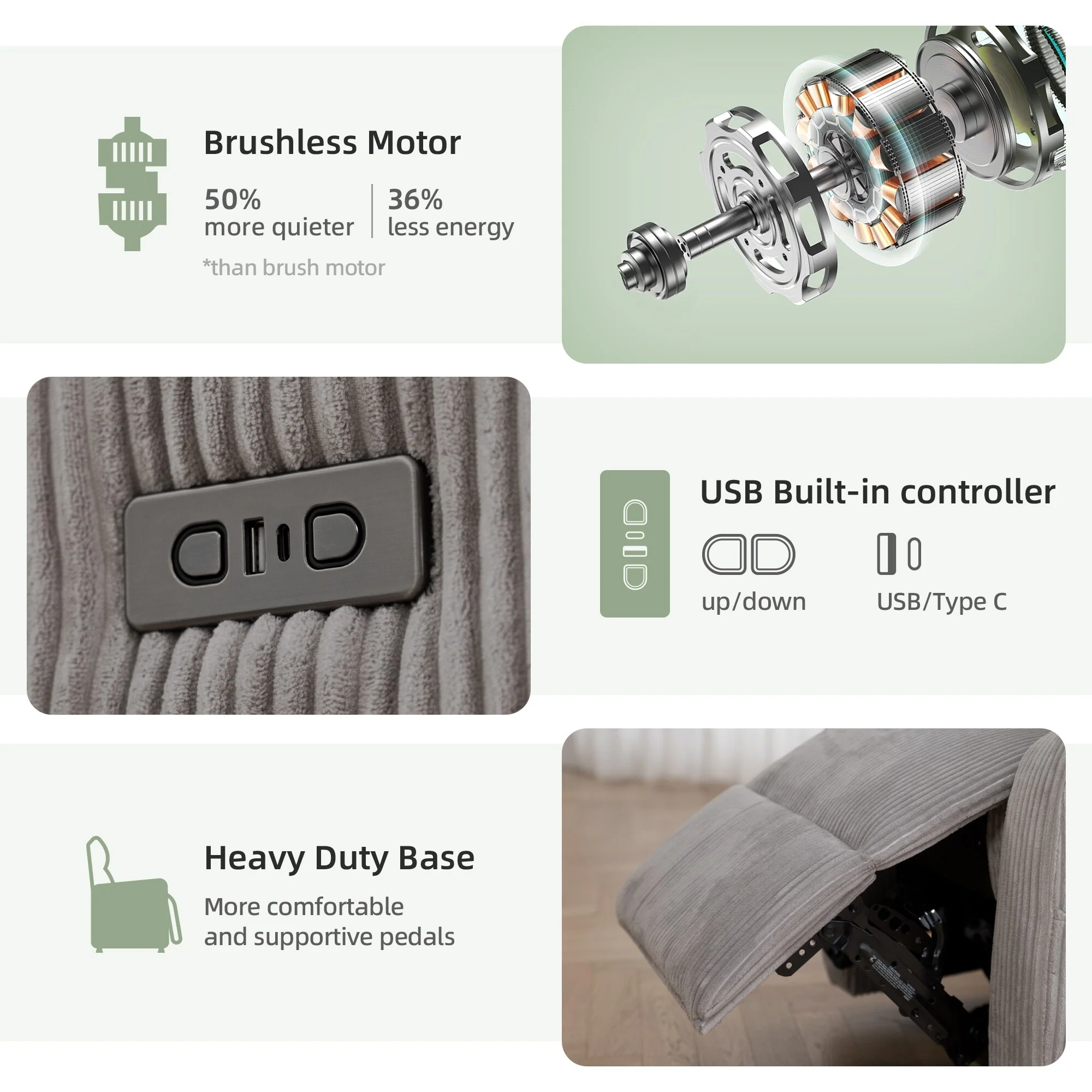 Zero?Gravity Power Recliner Chair with USB & Ergonomic Design