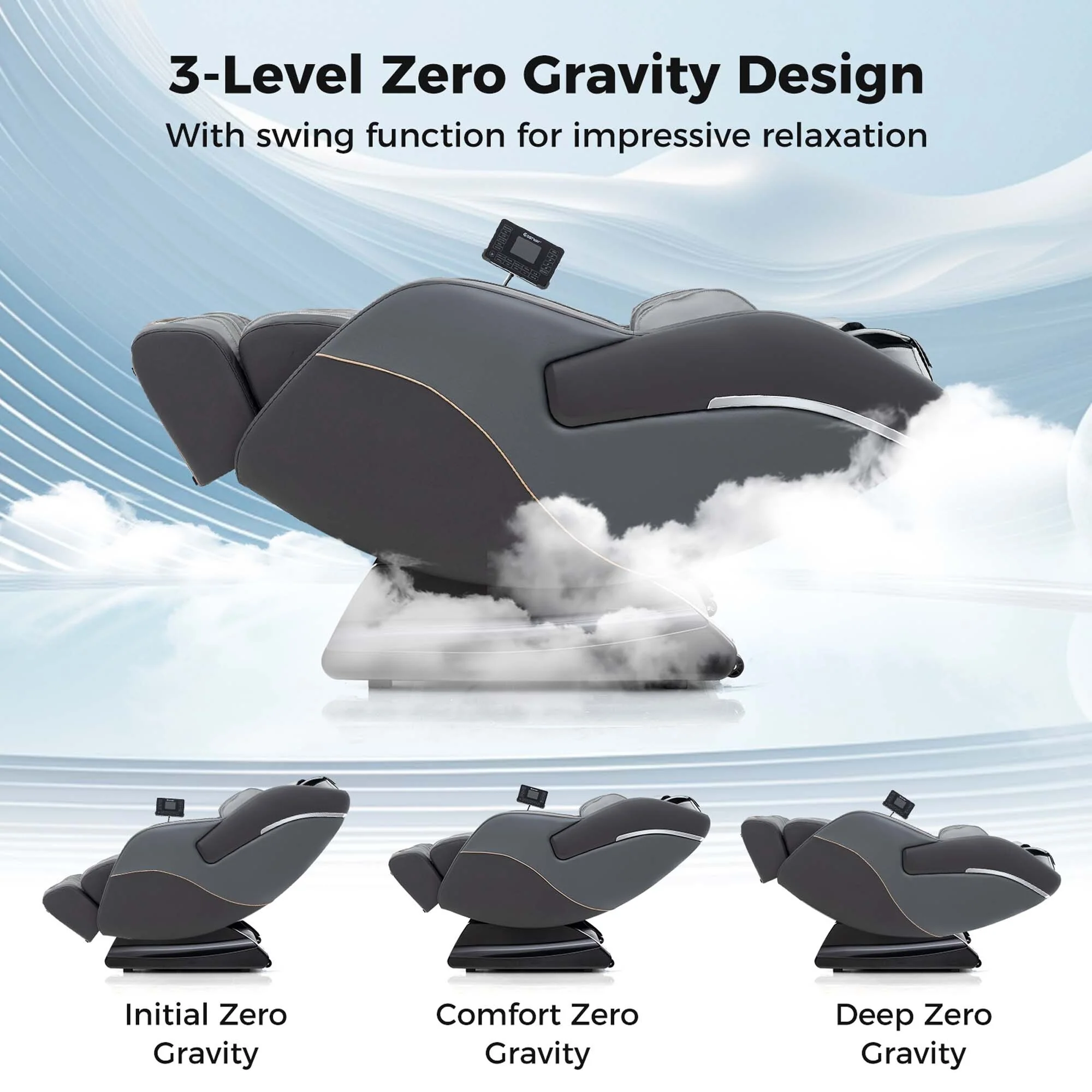 Costway SL Track Zero Gravity Massage Recliner with Thai Stretch Foot
