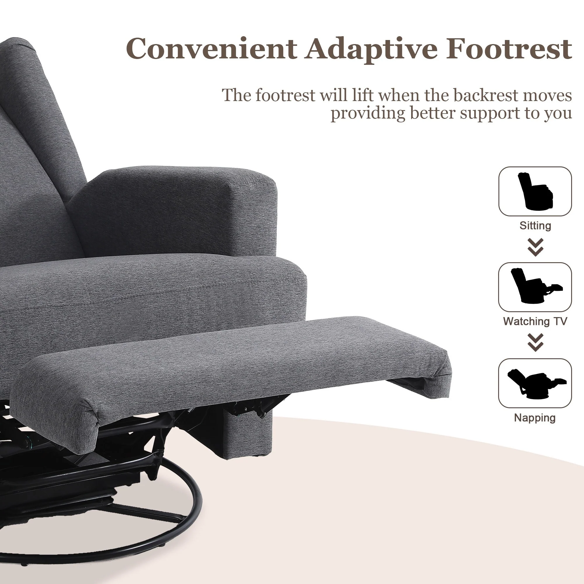 31'' W Manual Glider Swivel Glider Rocker Recliner Nursery Set of 2