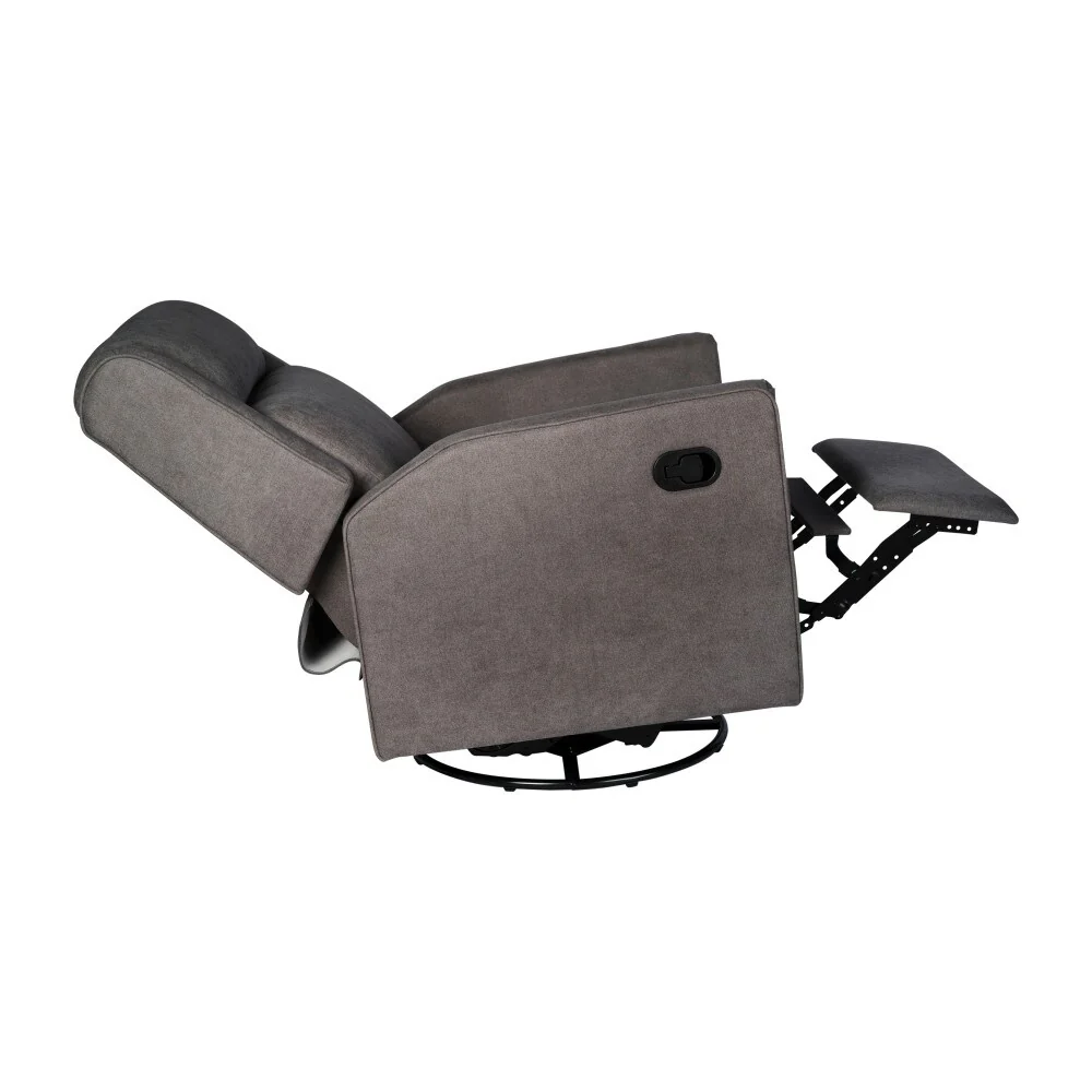 Classic Upholstered Manual Recline Rocking Swivel Glider Chair