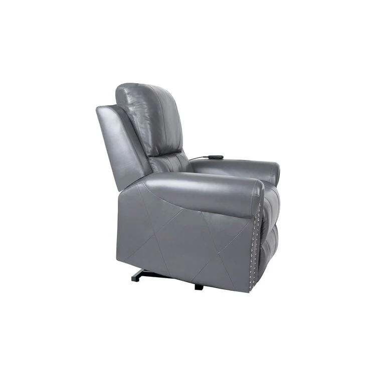 Air Leather Premium Studded Power Lift Recliner Chair with Footrest Reclining Chair with Remote Control