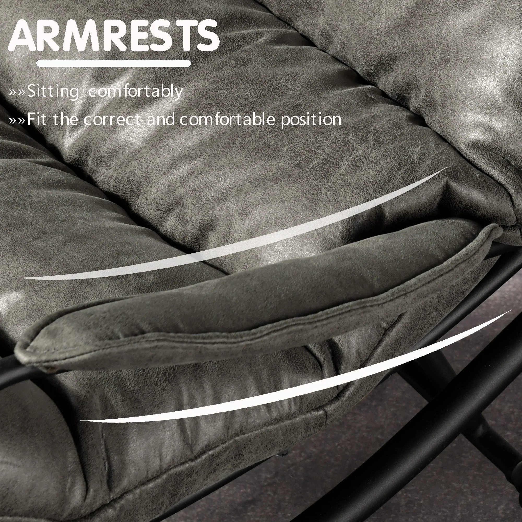 OVIOS Living Room Accent Chair Rocking Recliner Chair with Ottoman