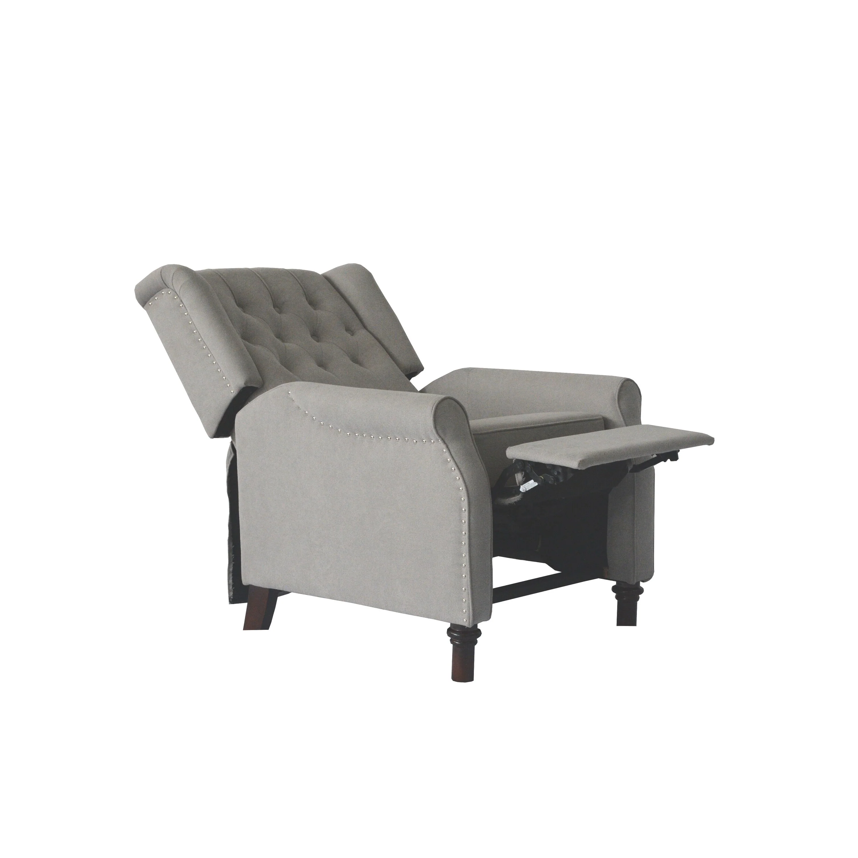 PU Push?Back Recliner Sofa Chair with Cushion & Ergonomic Design