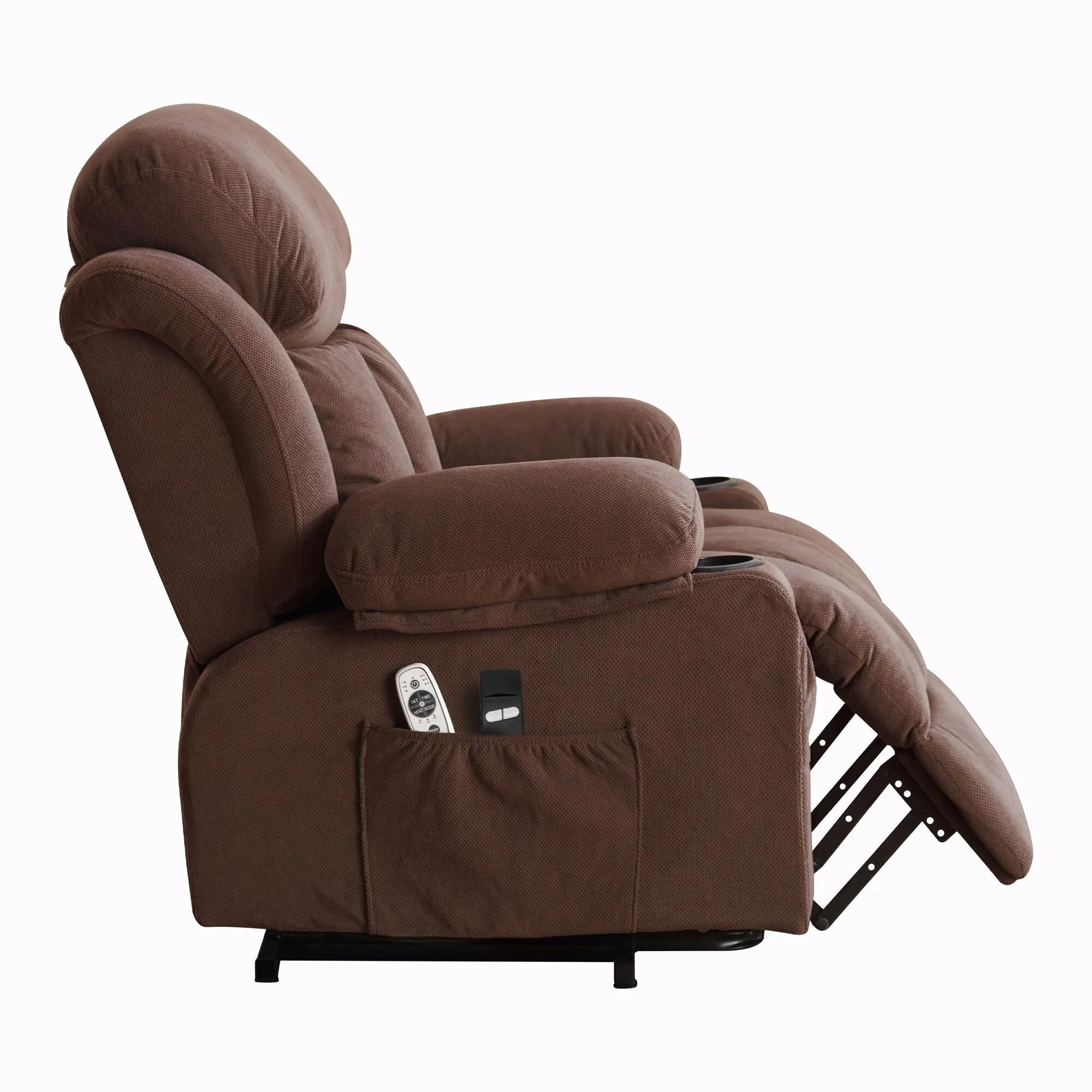 Power Lift Recliner Chair with Heat and Massage, Electric Fabric Recliner Chair