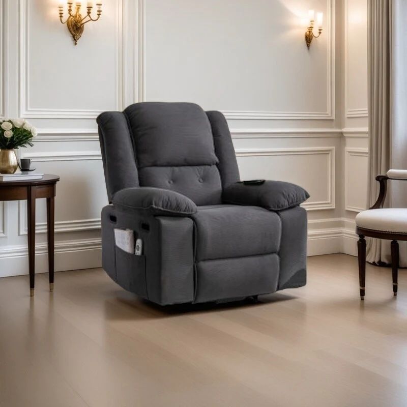 Corduroy Power Lift Recliner for Seniors with Adjustable Massage & Heat, Infinite Reclining Angles, Space-Saving Armrests