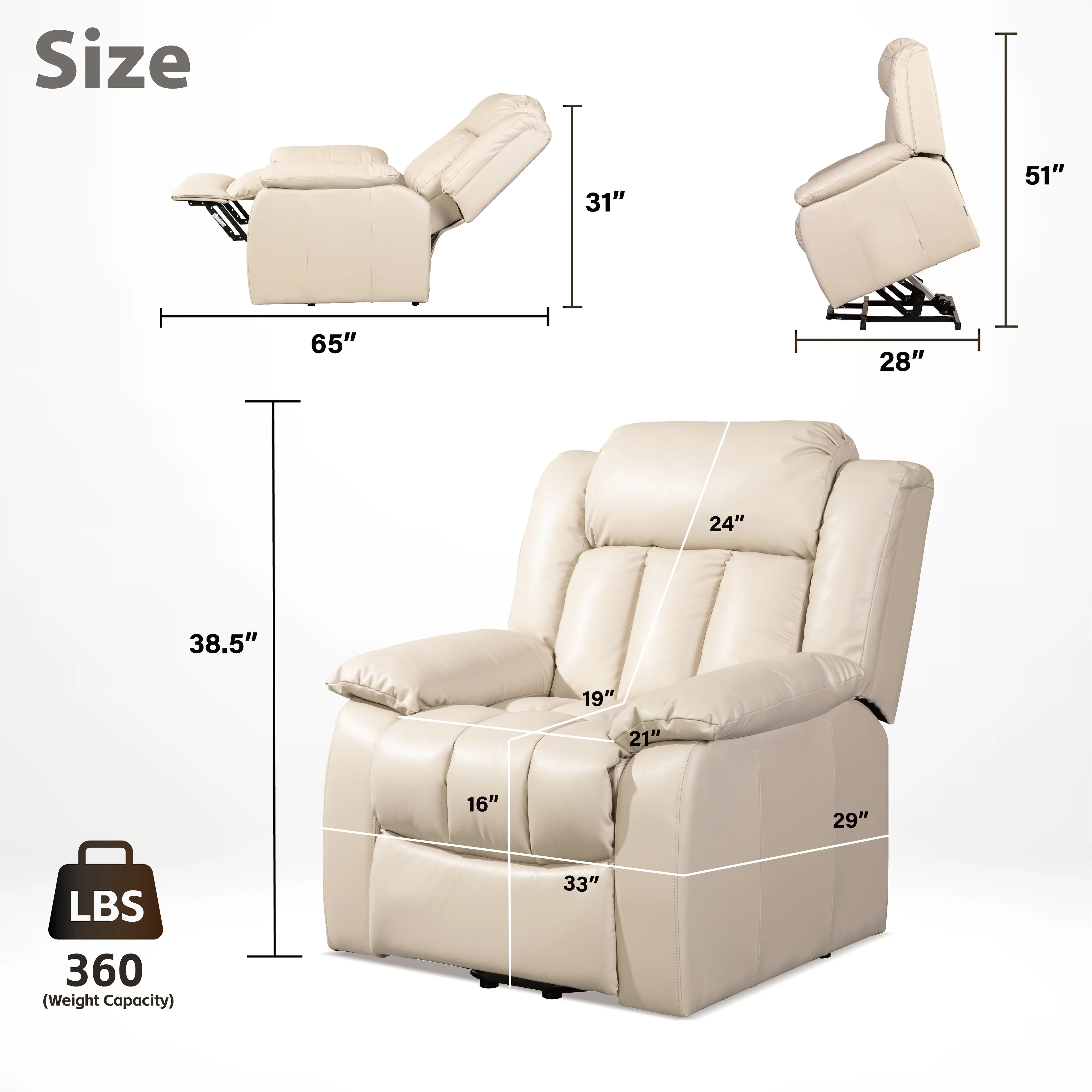 Lehboson Lift Chair Recliners, Electric Power Recliner Chair Sofa