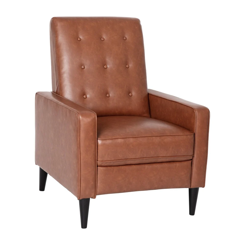 Pushback Recliner with Button Tufted Back