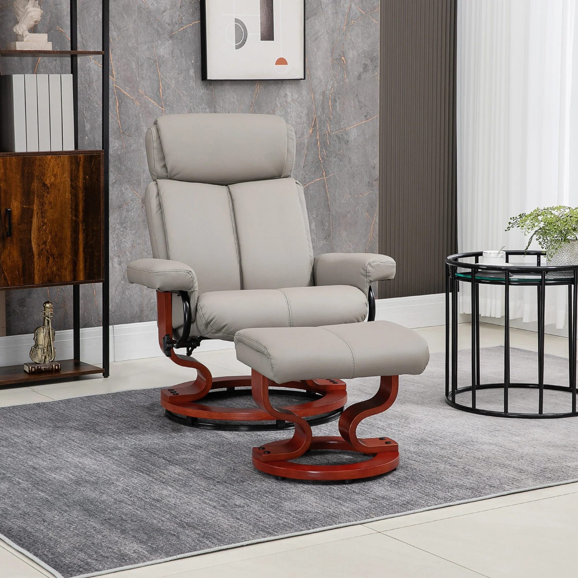 Recliner Chair with Ottoman