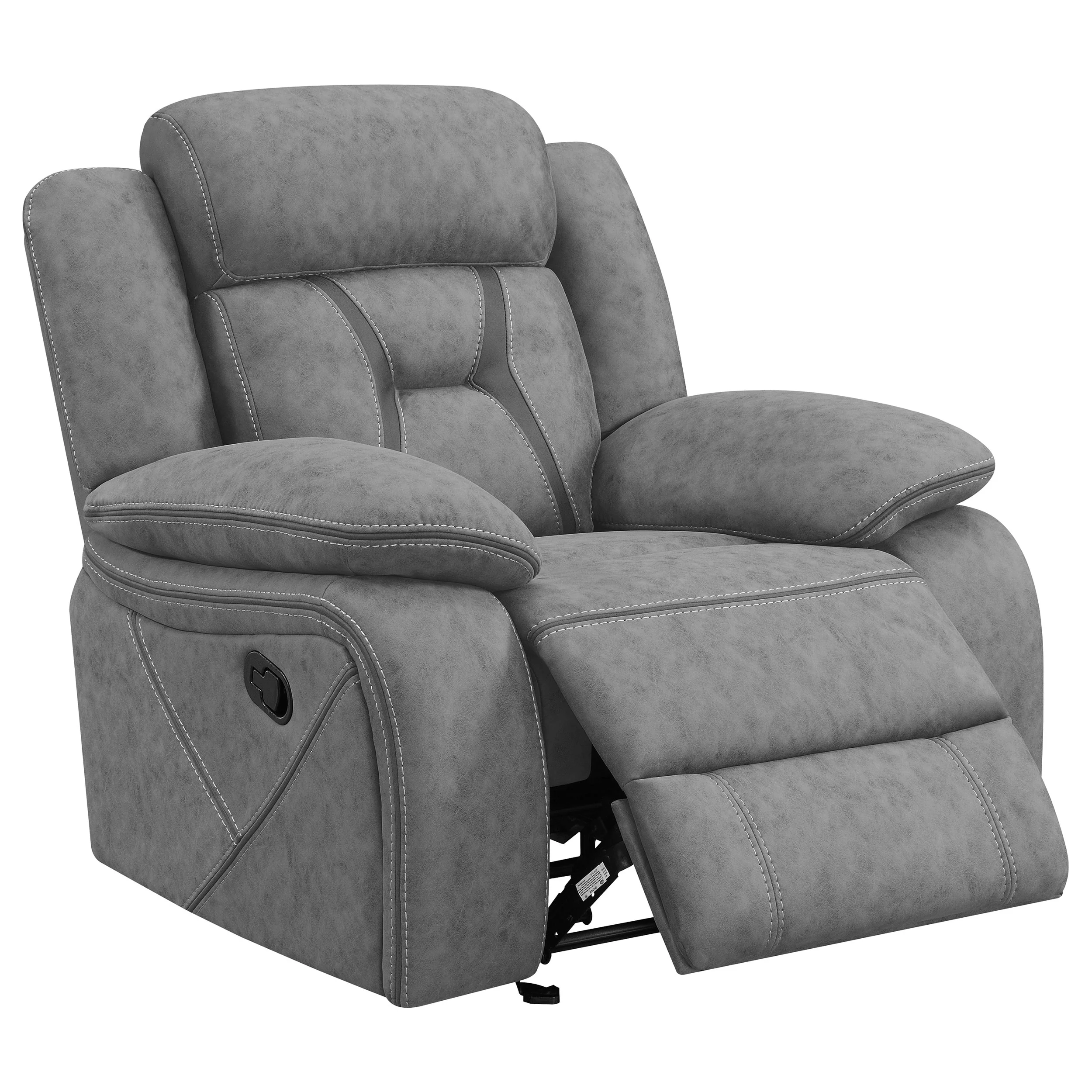 Higgins Overstuffed Upholstered Glider Recliner