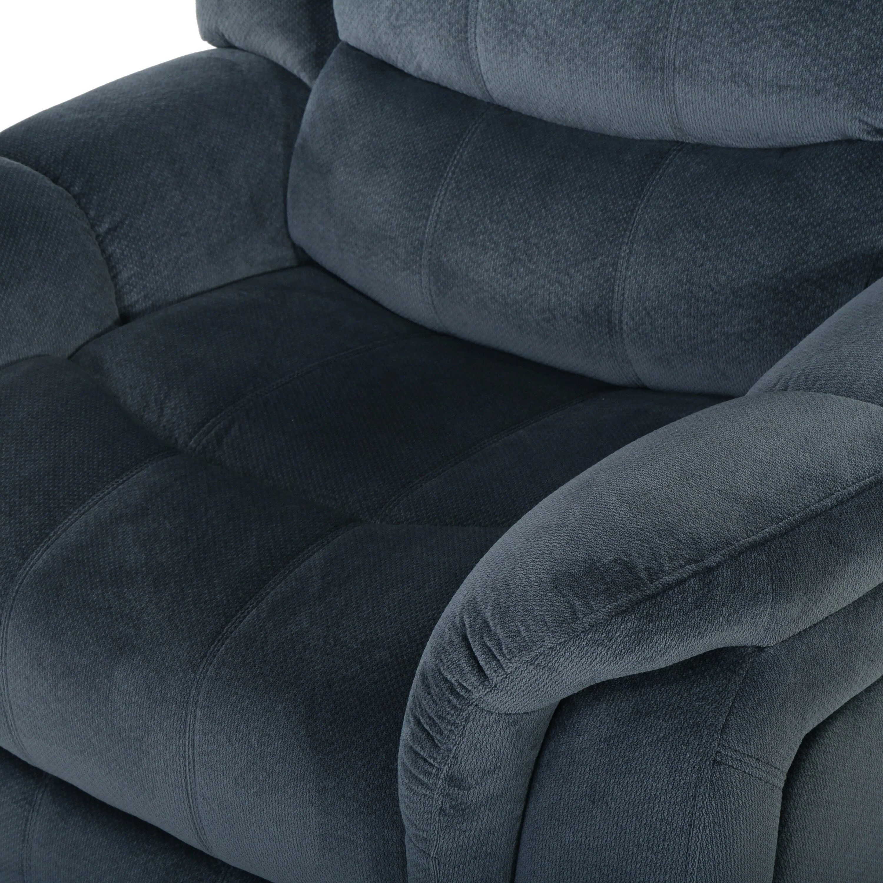 Luxurious Glider Recliner with Plush Fabric Upholstery by HarperBright Designs