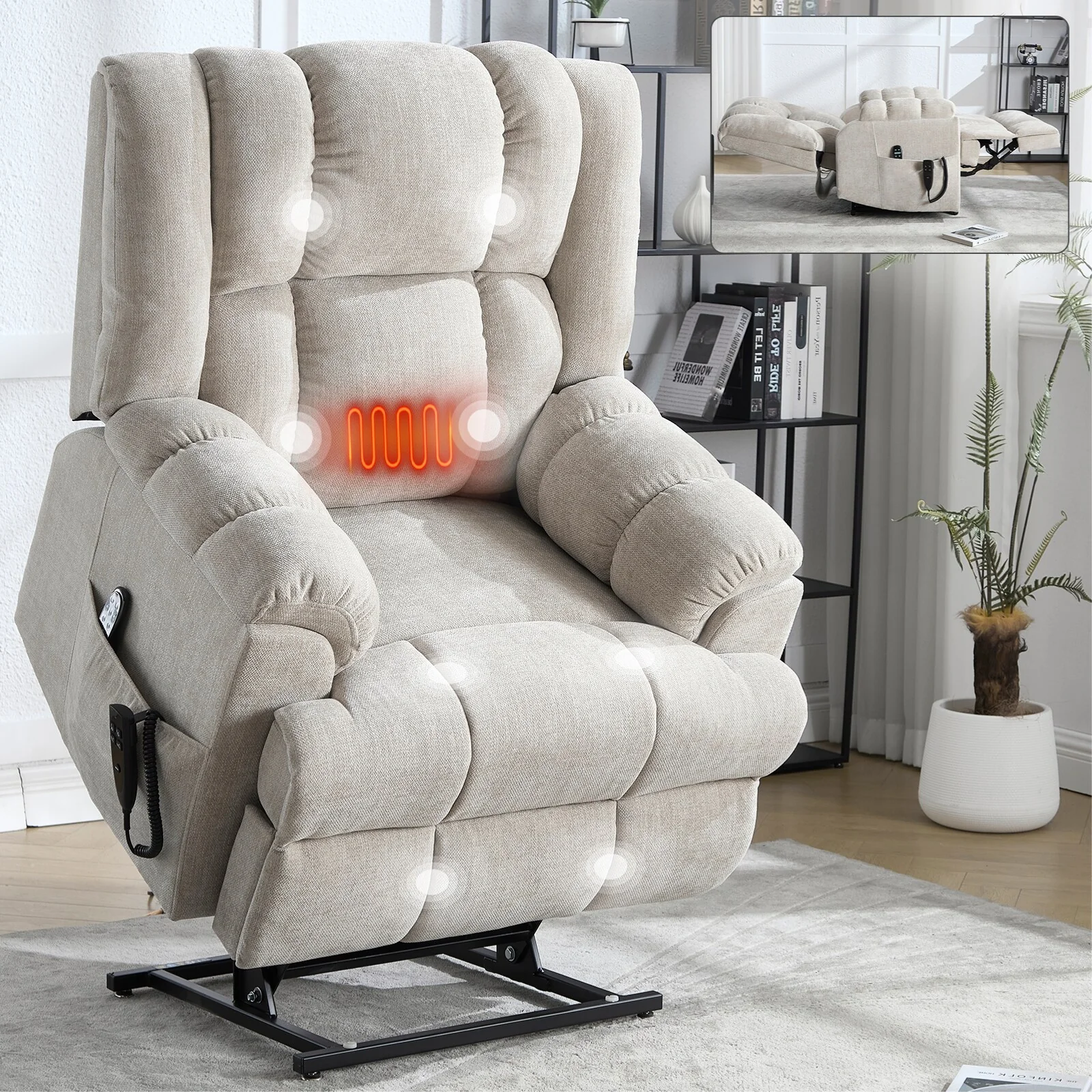 Electric Power Lift Recliners with Power-Remote